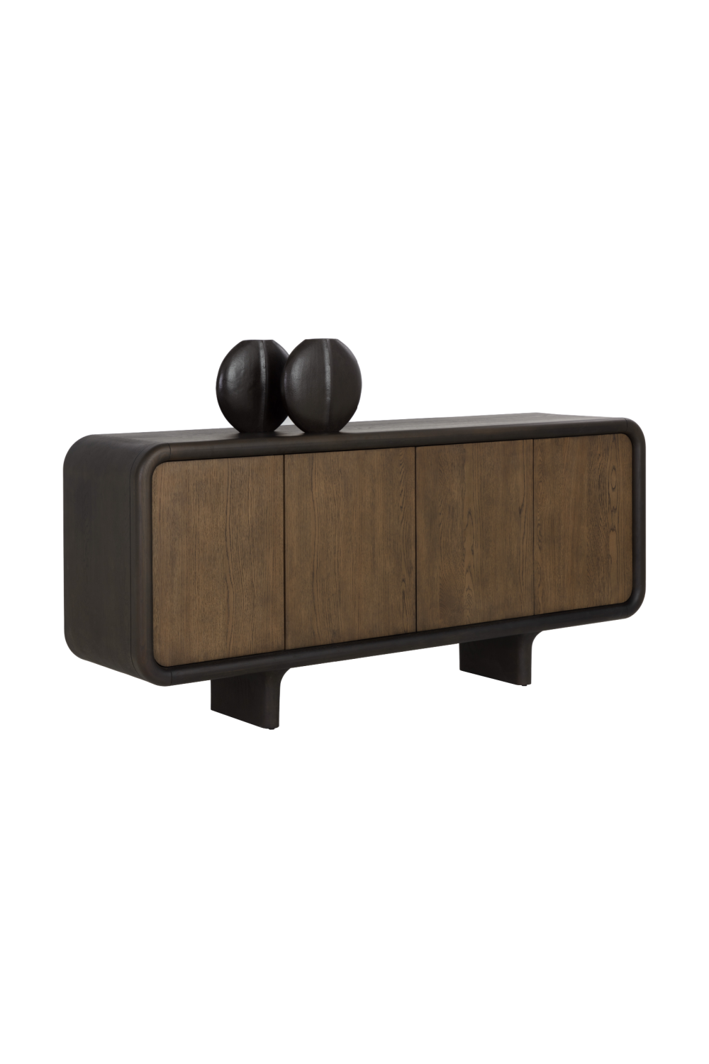 Brown Oak 4-Door Sideboard by Splendido Pascoe, alternate view 4