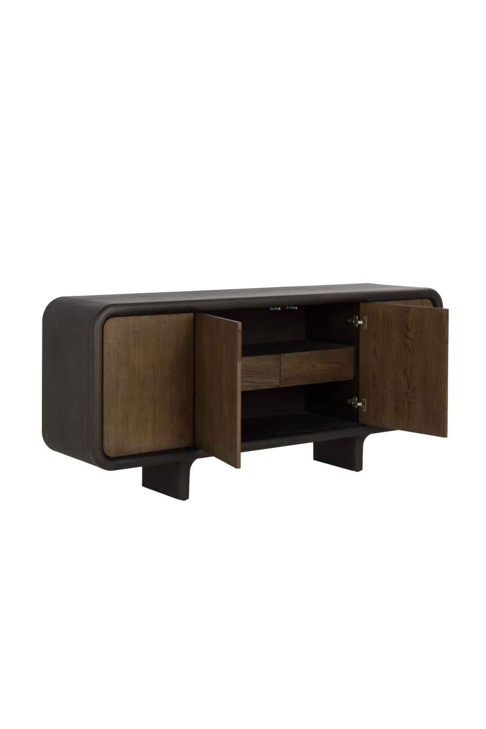 Modern European furniture - Brown Oak 4-Door Sideboard - www.oroa.com