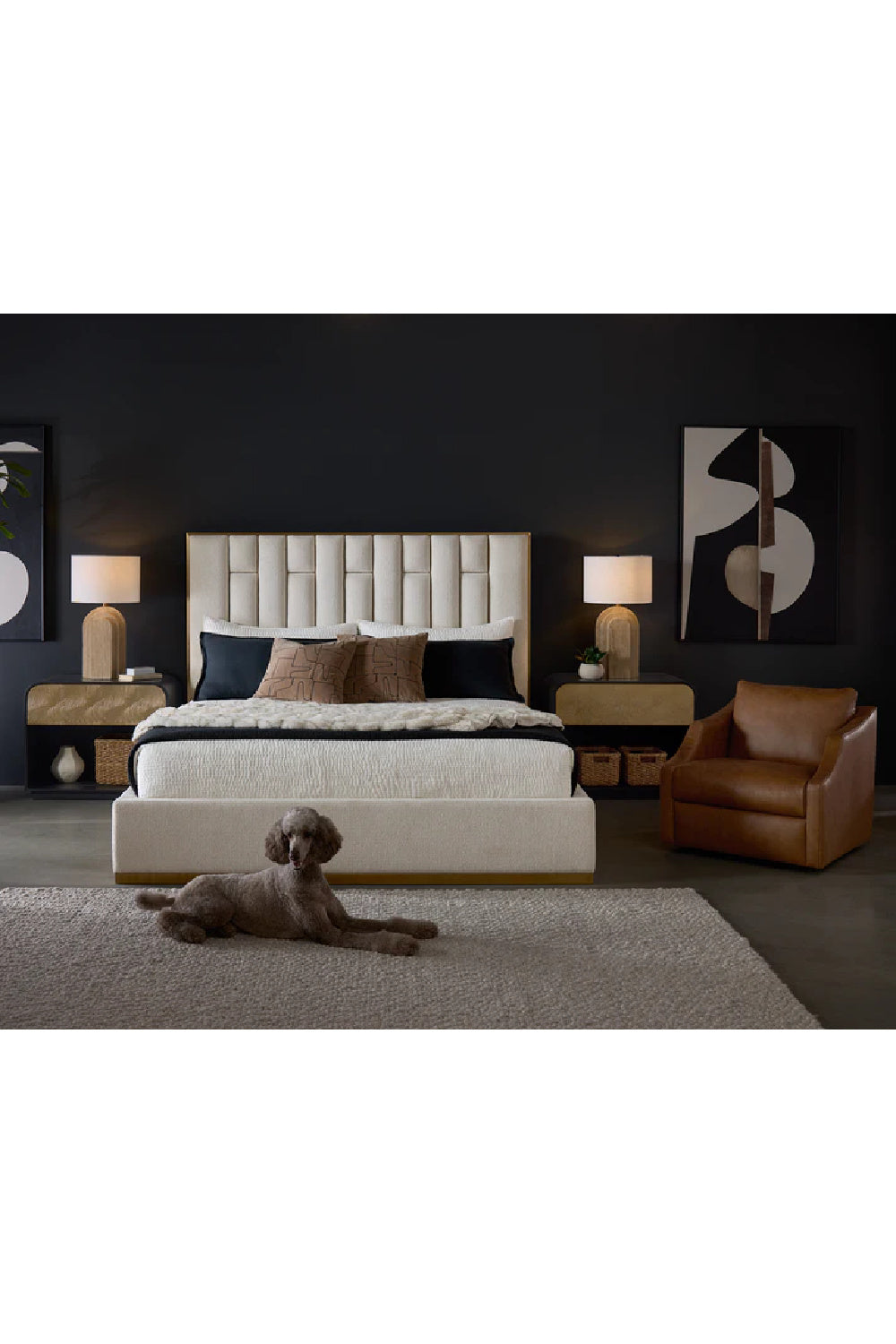 Leather Sloped-Arm Swivel Lounge Chair by Splendido Orwell Accent Chair, alternate view 14