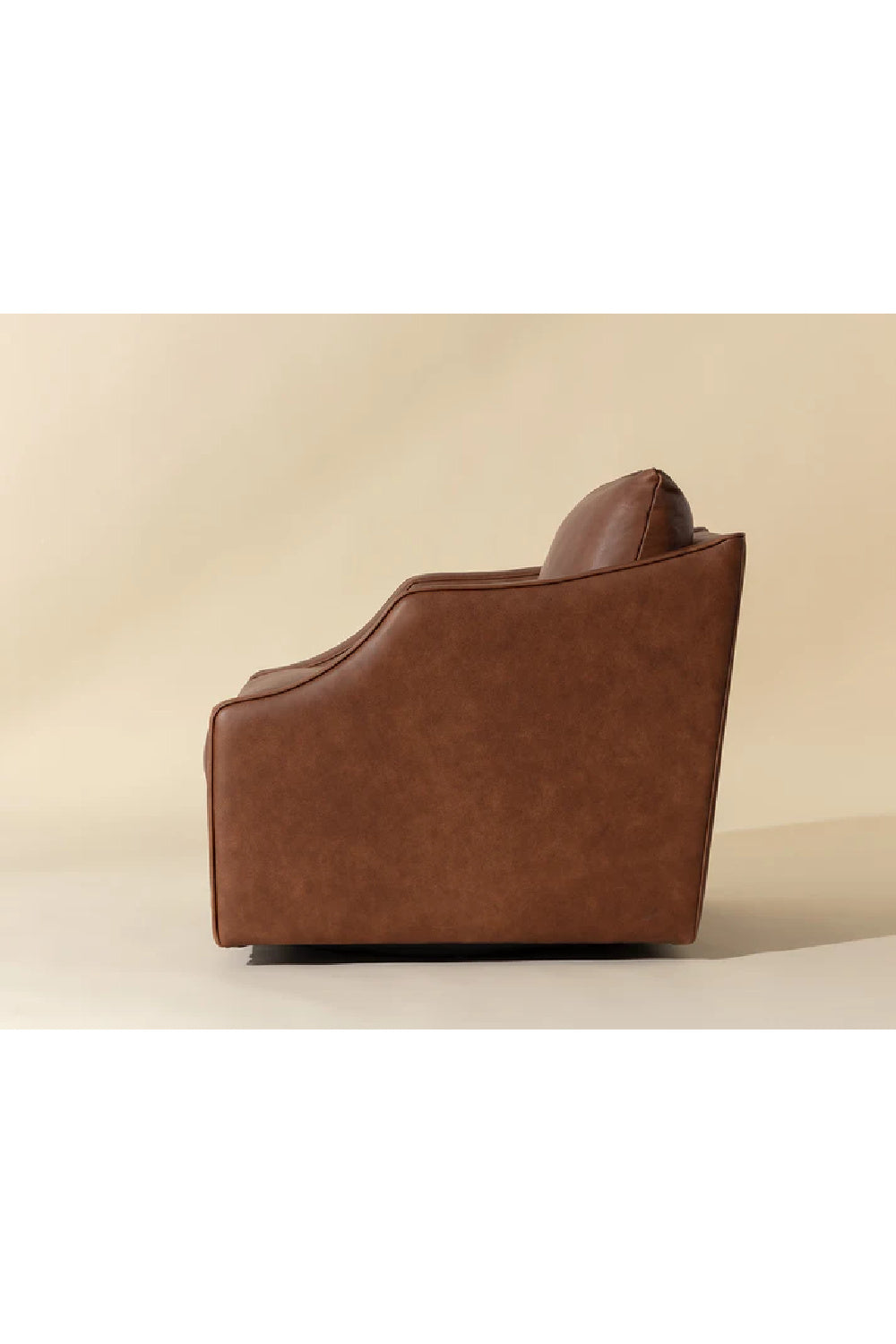 Leather Sloped-Arm Swivel Lounge Chair by Splendido Orwell Accent Chair, alternate view 10