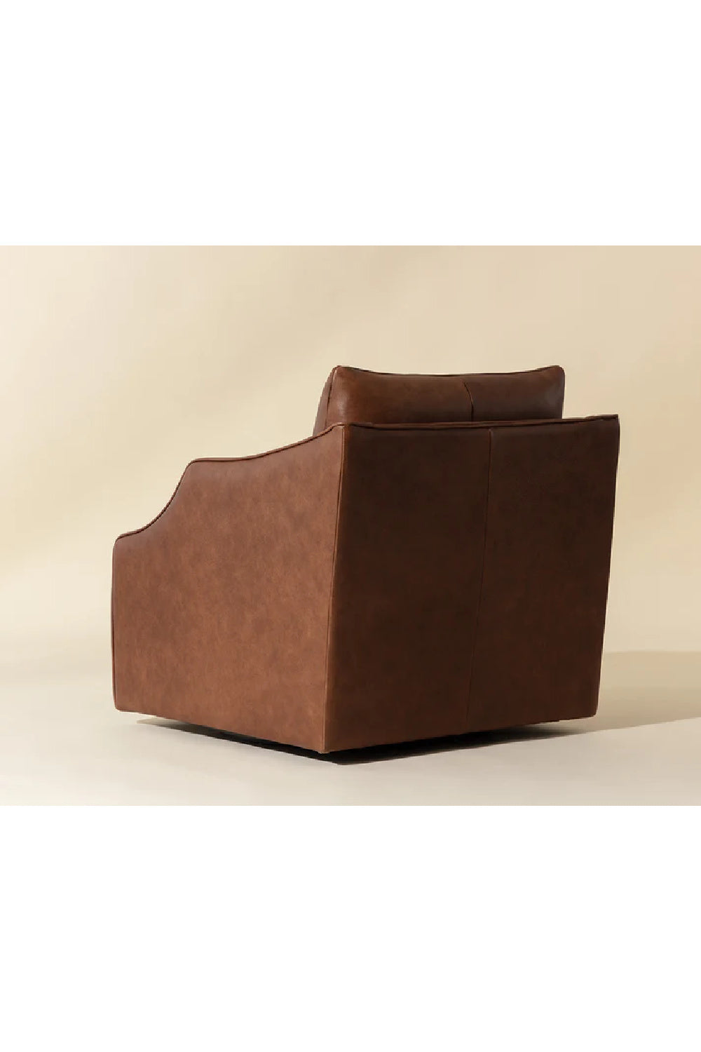 Leather Sloped-Arm Swivel Lounge Chair by Splendido Orwell Accent Chair, alternate view 11