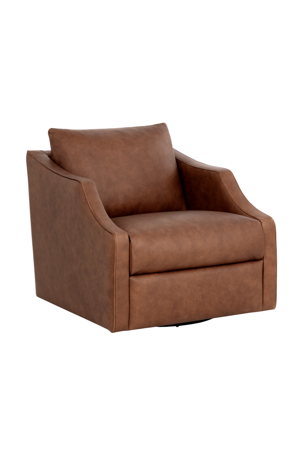 Leather Sloped-Arm Swivel Lounge Chair by Splendido Orwell Accent Chair
