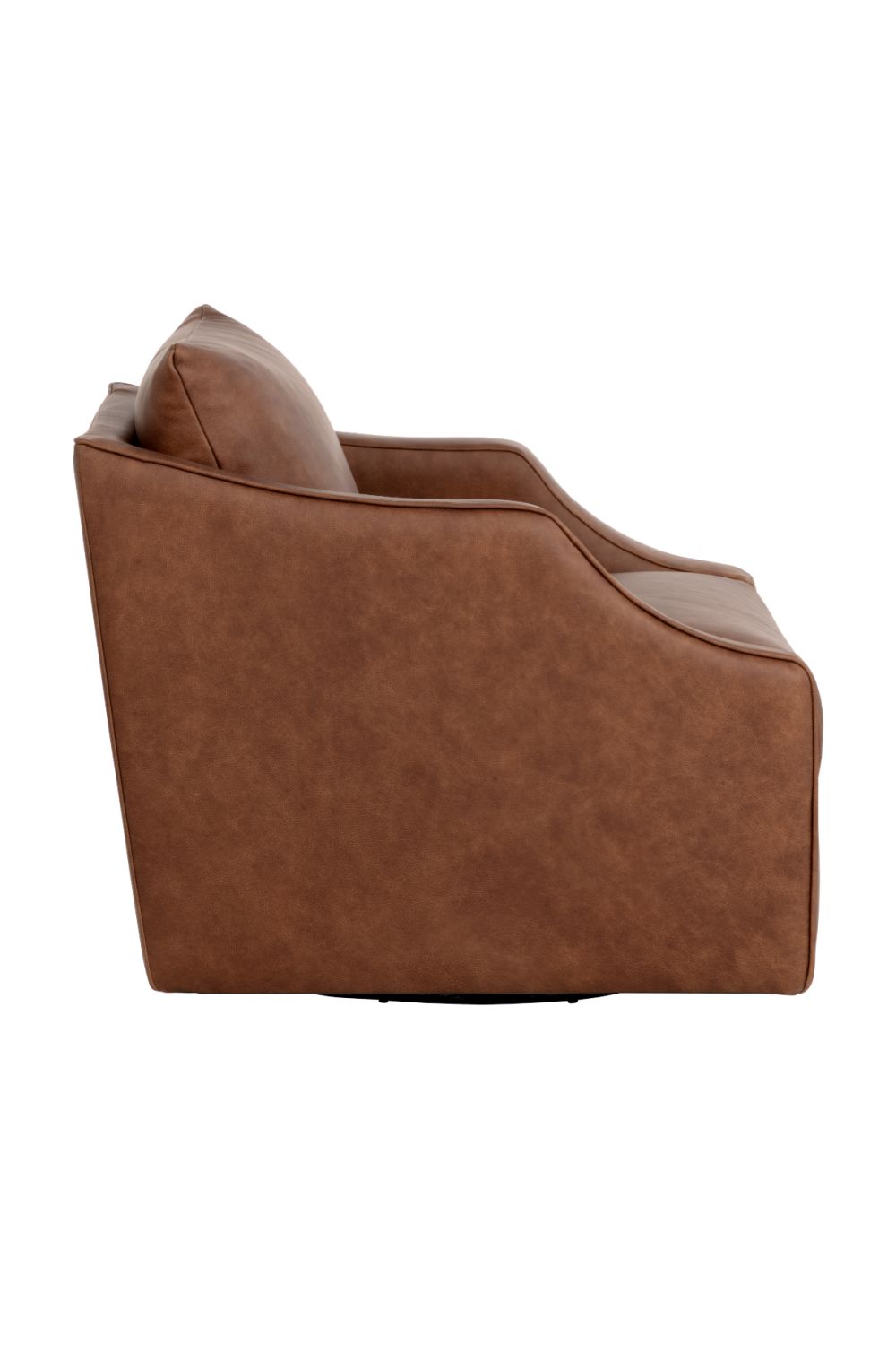 Leather Sloped-Arm Swivel Lounge Chair by Splendido Orwell Accent Chair, alternate view 4
