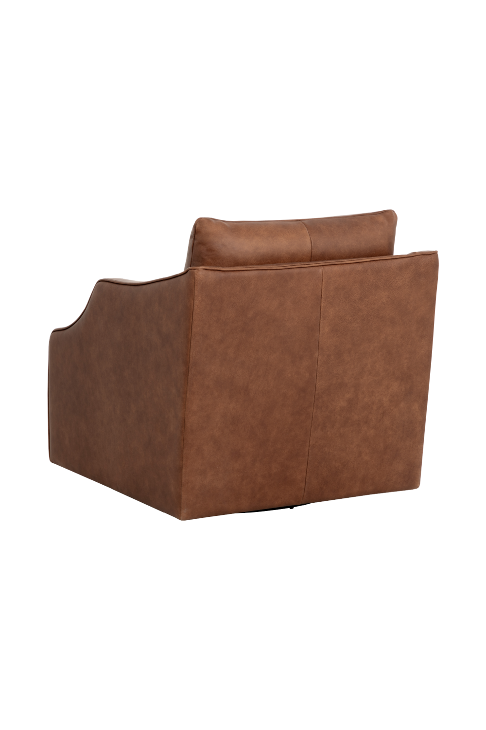 Leather Sloped-Arm Swivel Lounge Chair by Splendido Orwell Accent Chair, alternate view 5
