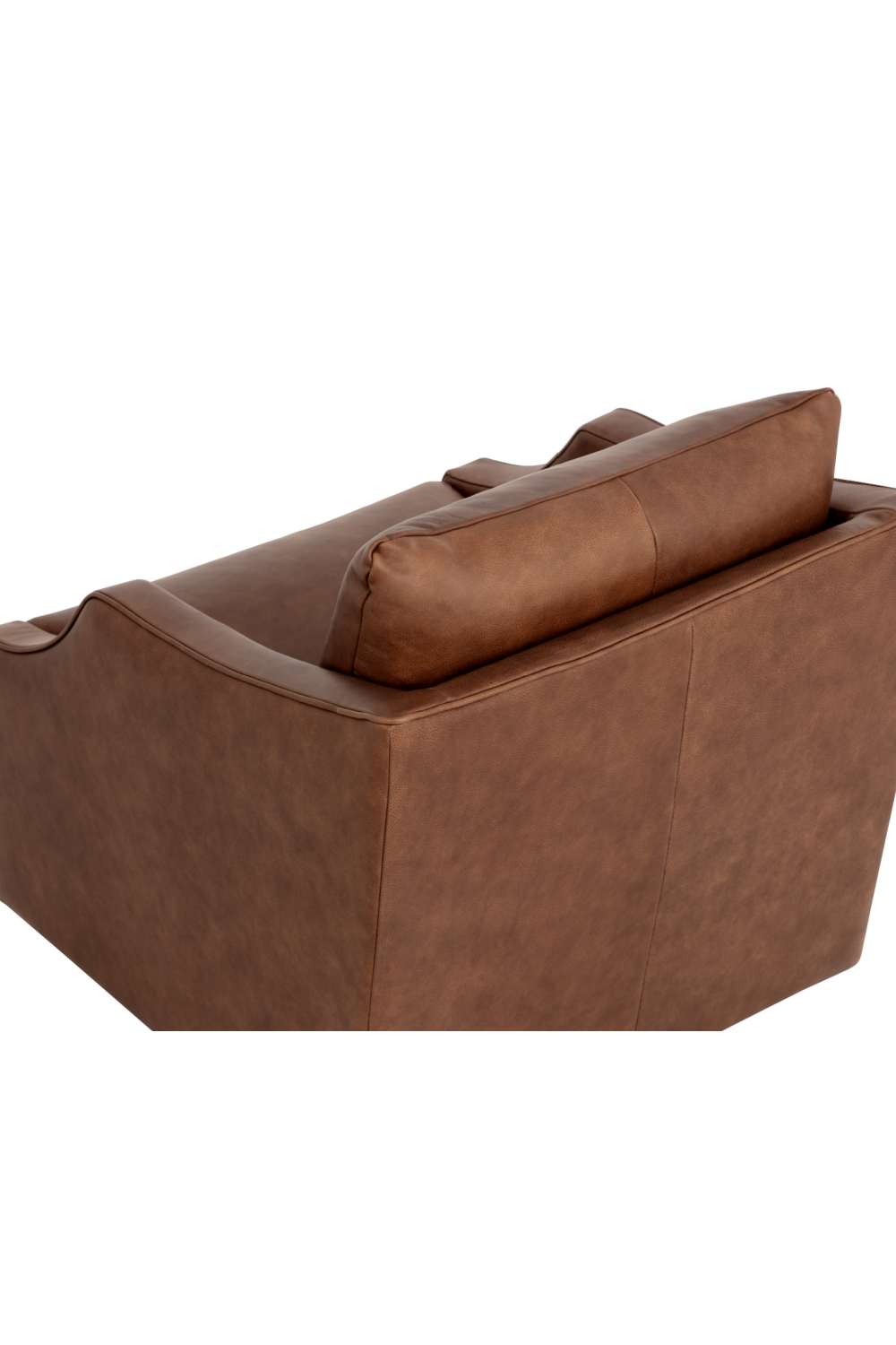 Leather Sloped-Arm Swivel Lounge Chair by Splendido Orwell Accent Chair, alternate view 6