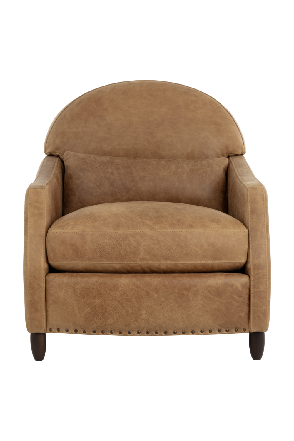 Brown Italian Leather Lounge Chair by Splendido Cynthia Accent Chair, alternate view 3