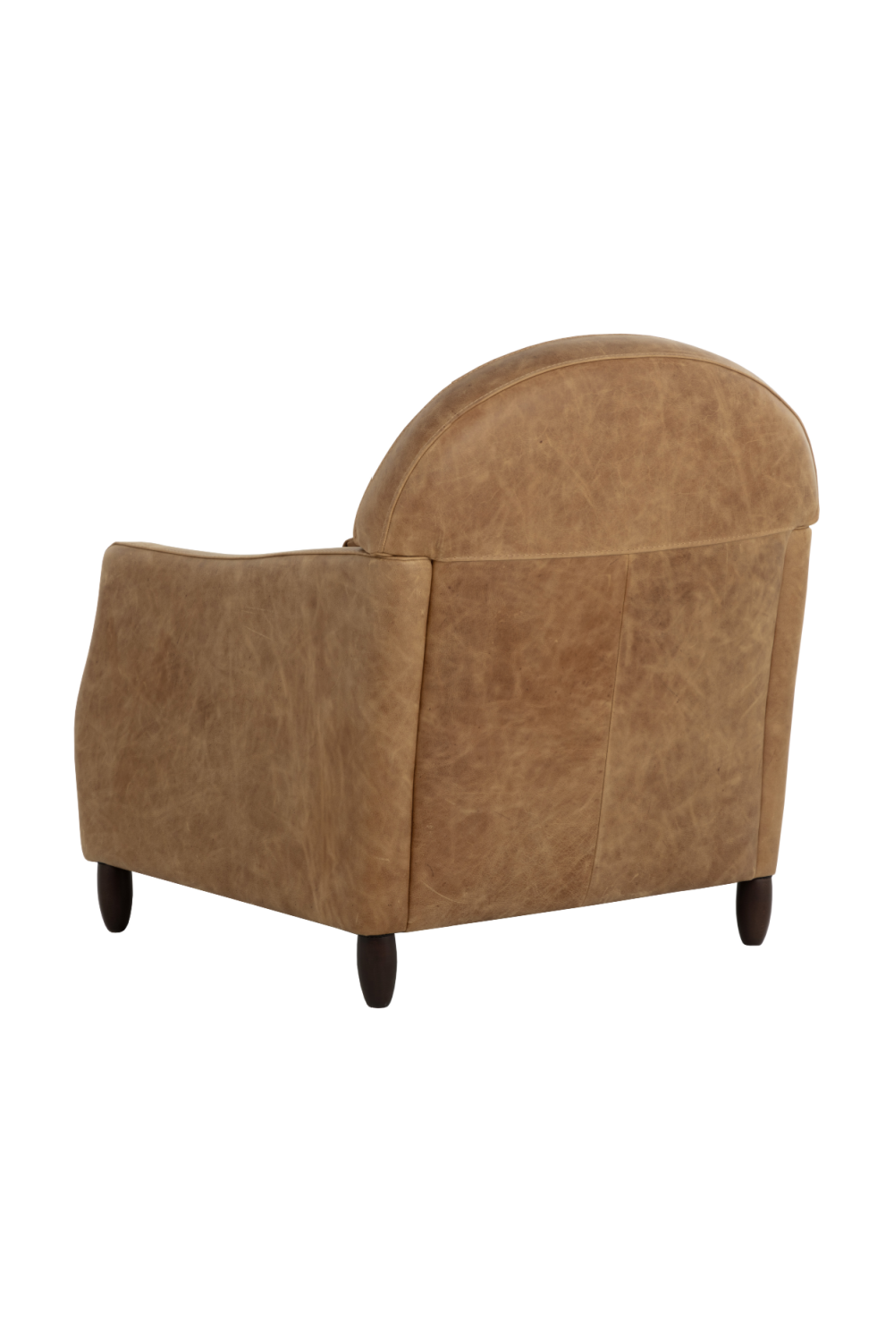 Brown Italian Leather Lounge Chair by Splendido Cynthia Accent Chair, alternate view 5