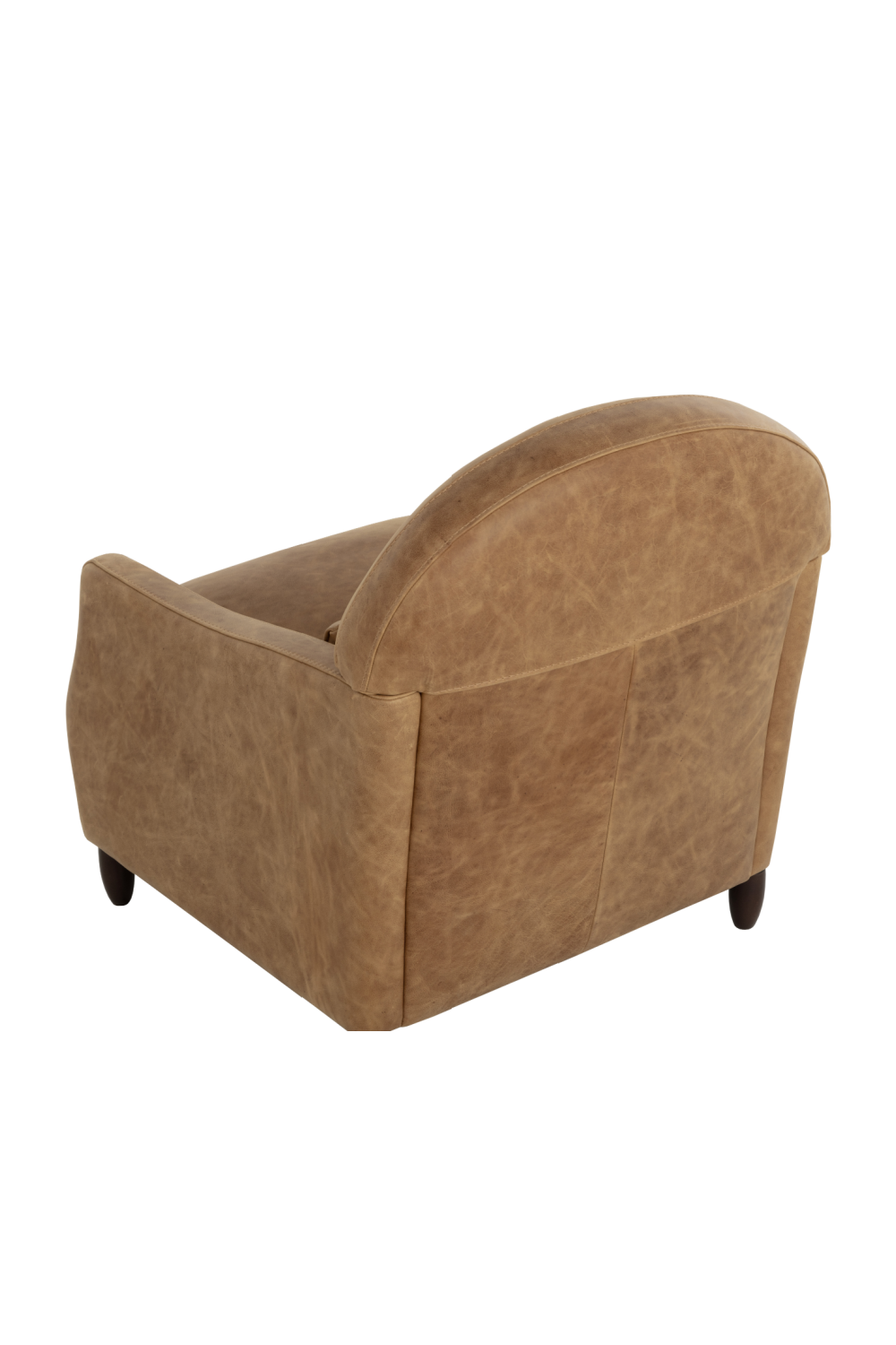 Brown Italian Leather Lounge Chair by Splendido Cynthia Accent Chair, alternate view 6