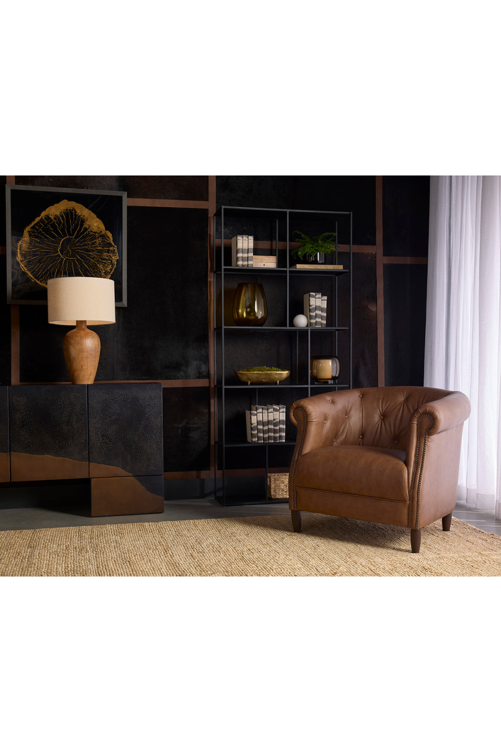 Leather Chesterfield Lounge Chair | Splendido Marjorie