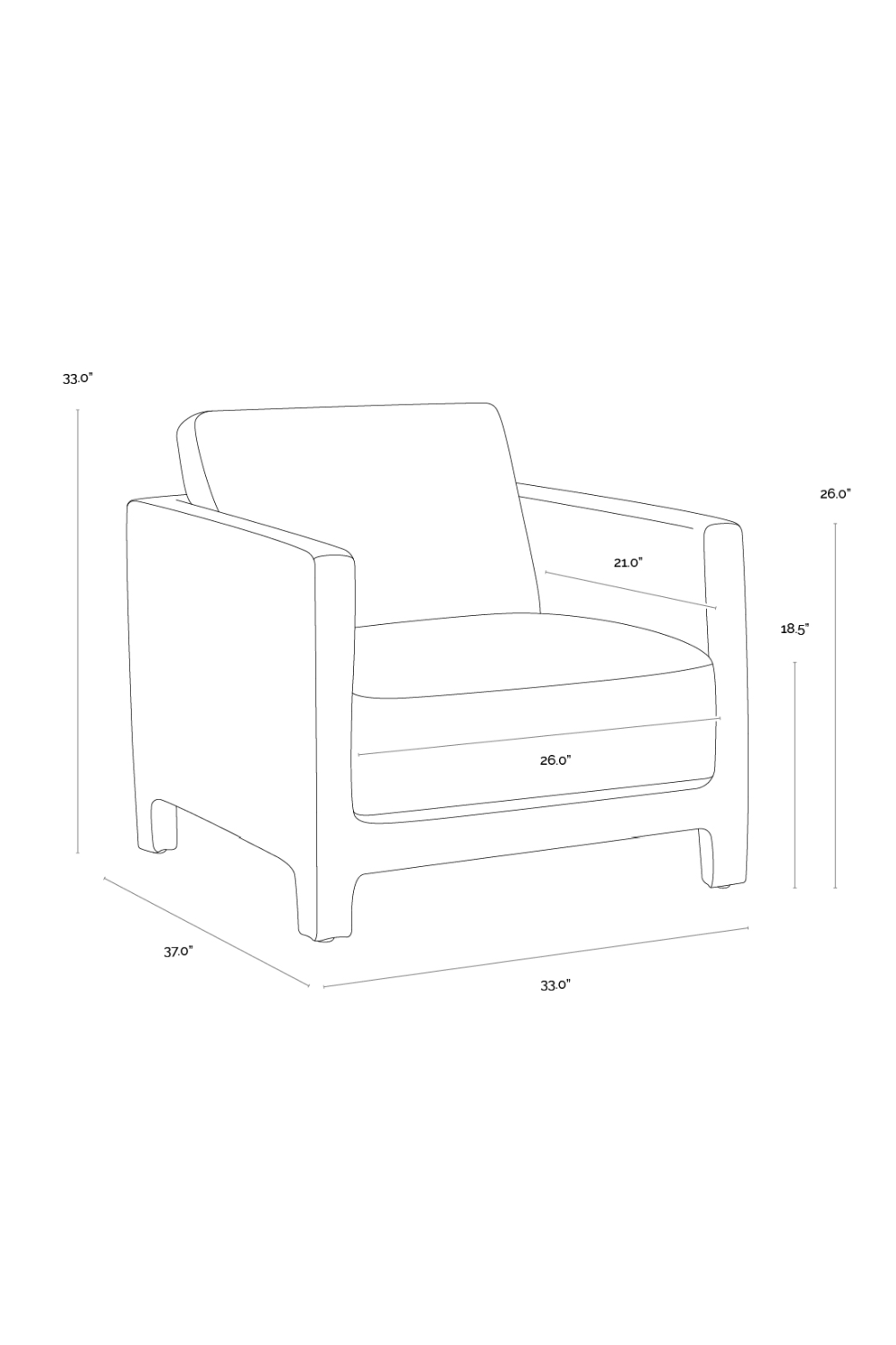 Bovine Leather Lounge Chair by Splendido Rodney Accent Chair, alternate view 7