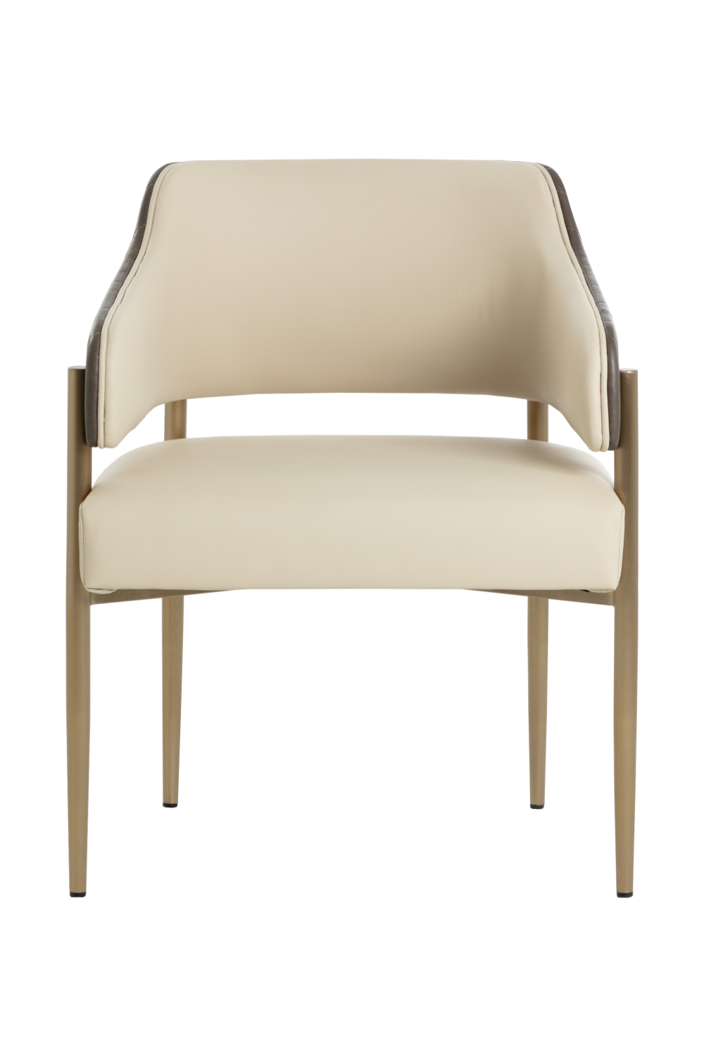 Cream Leather Dining Armchair | Splendido Tova