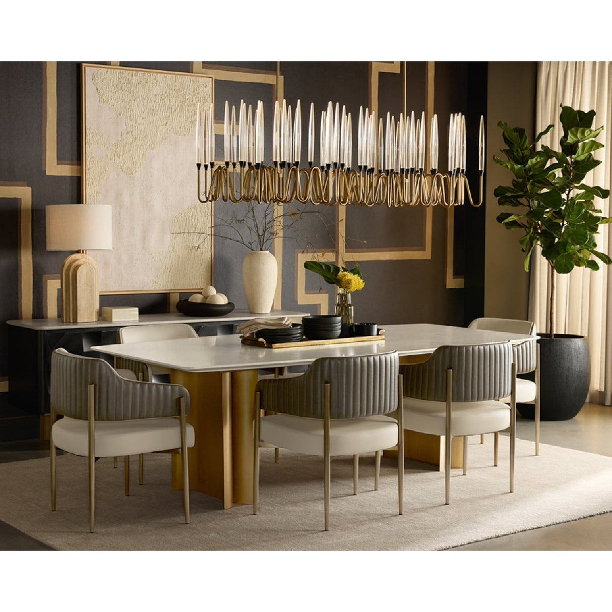 Cream Leather Dining Armchair by Splendido Tova Dining Chair, alternate view 13