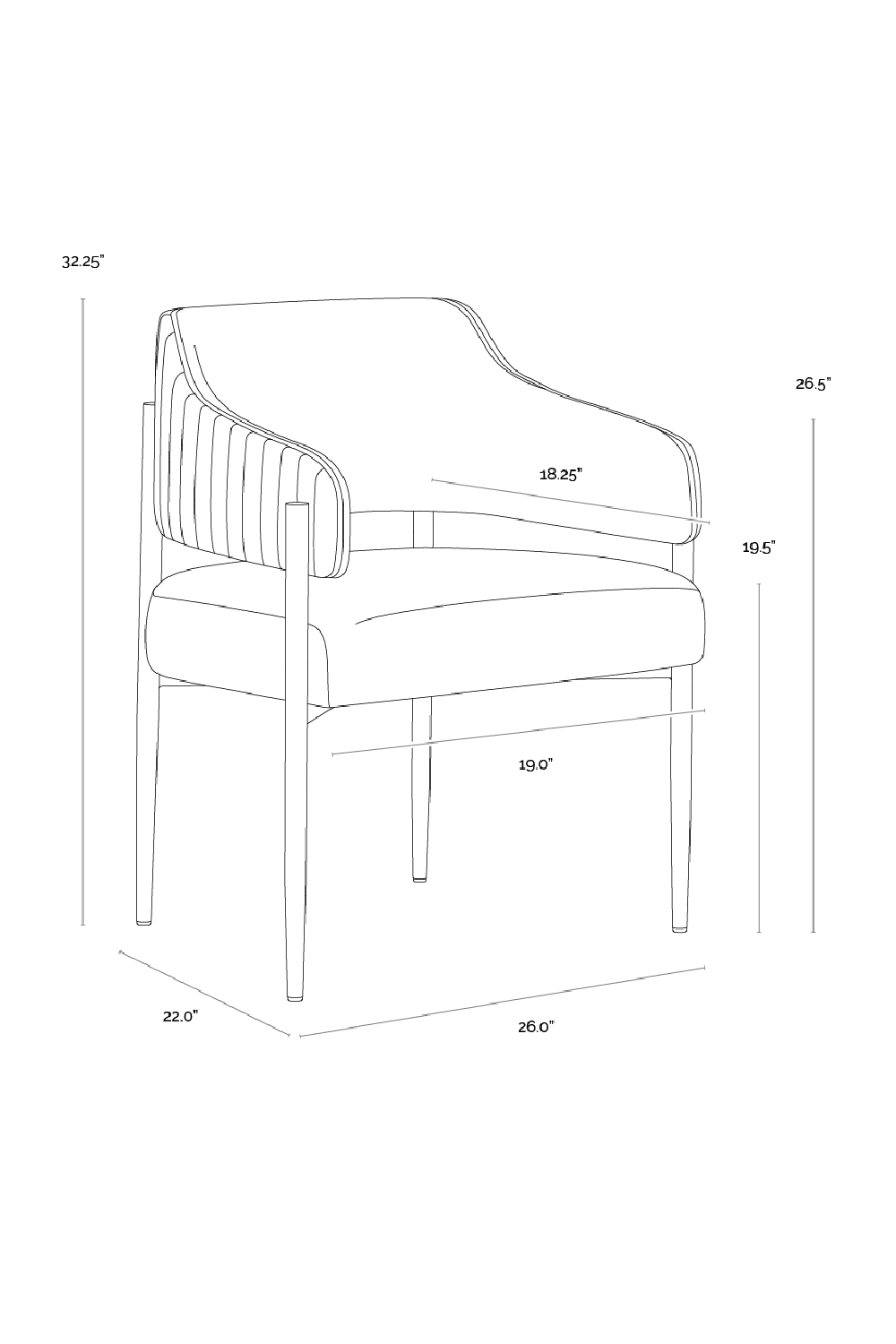 Cream Leather Dining Armchair by Splendido Tova Dining Chair, alternate view 7