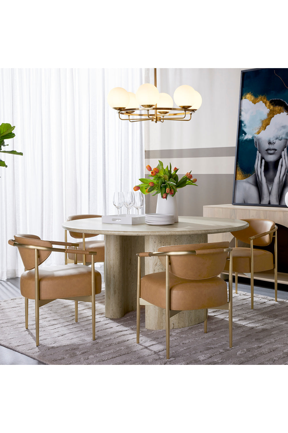 Leather Look Rope Dining Chair by Splendido Heloise, alternate view 9