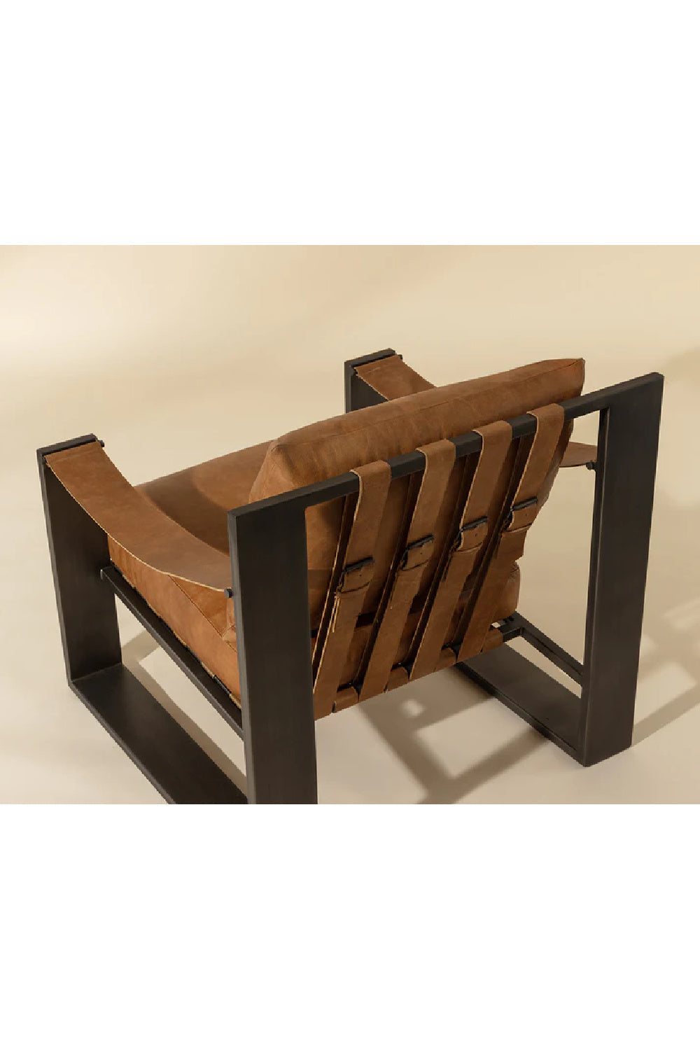 Leather Strapped Lounge Chair by Splendido Berke Accent Chair, alternate view 10