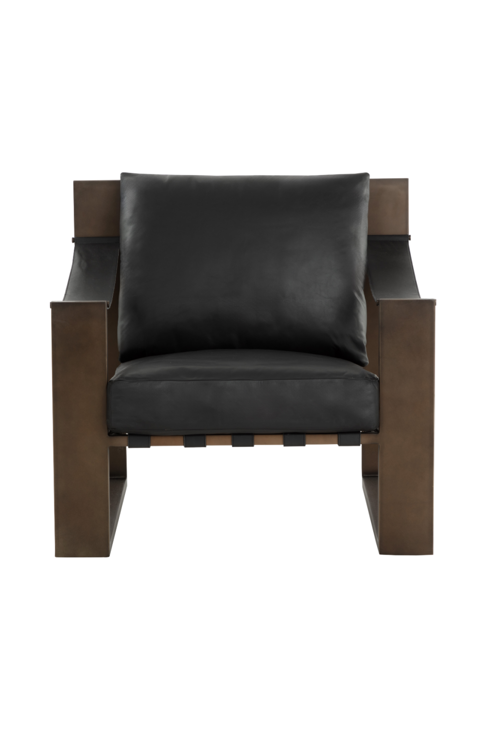 Leather Strapped Lounge Chair by Splendido Berke Accent Chair, alternate view 14