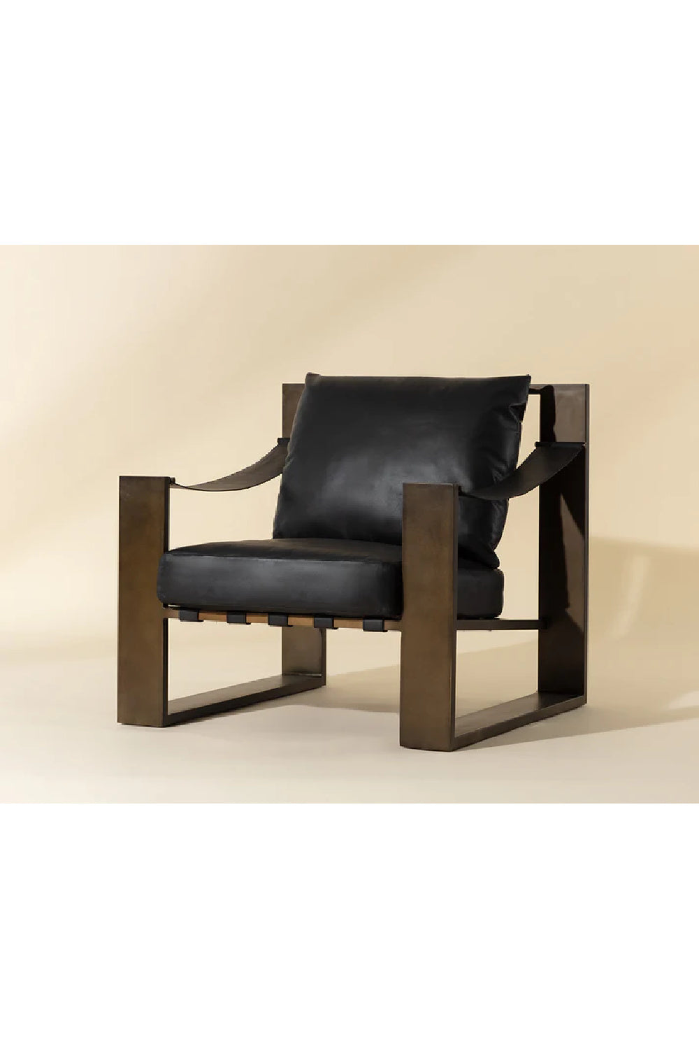 Leather Strapped Lounge Chair by Splendido Berke Accent Chair, alternate view 19