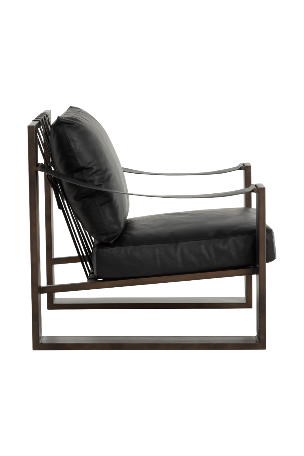 Leather Strapped Lounge Chair by Splendido Berke Accent Chair, alternate view 15