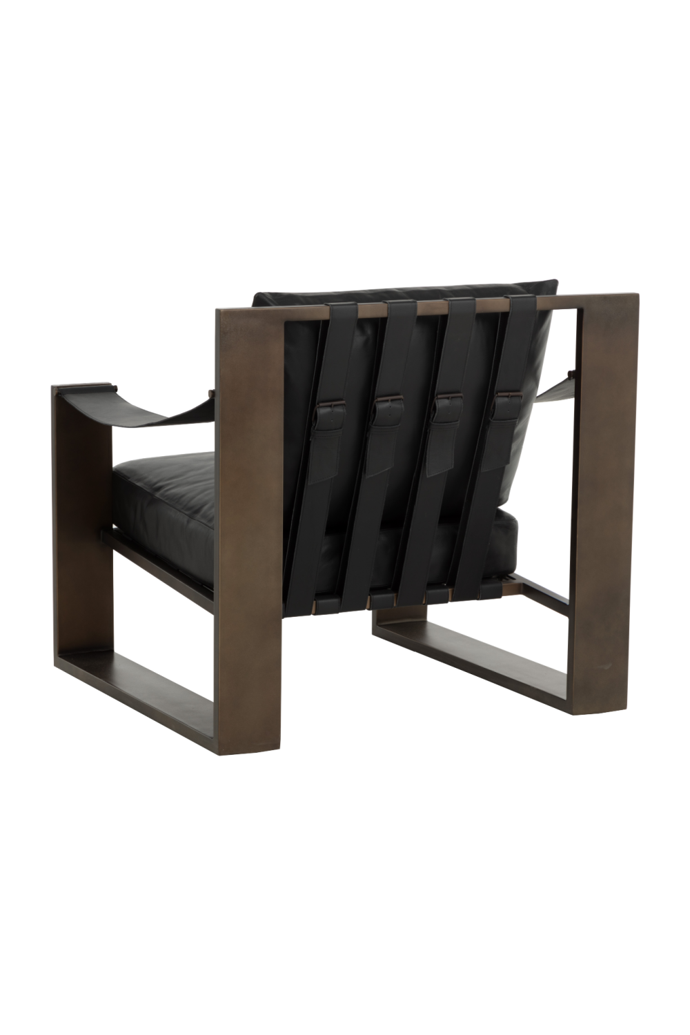 Leather Strapped Lounge Chair by Splendido Berke Accent Chair, alternate view 16