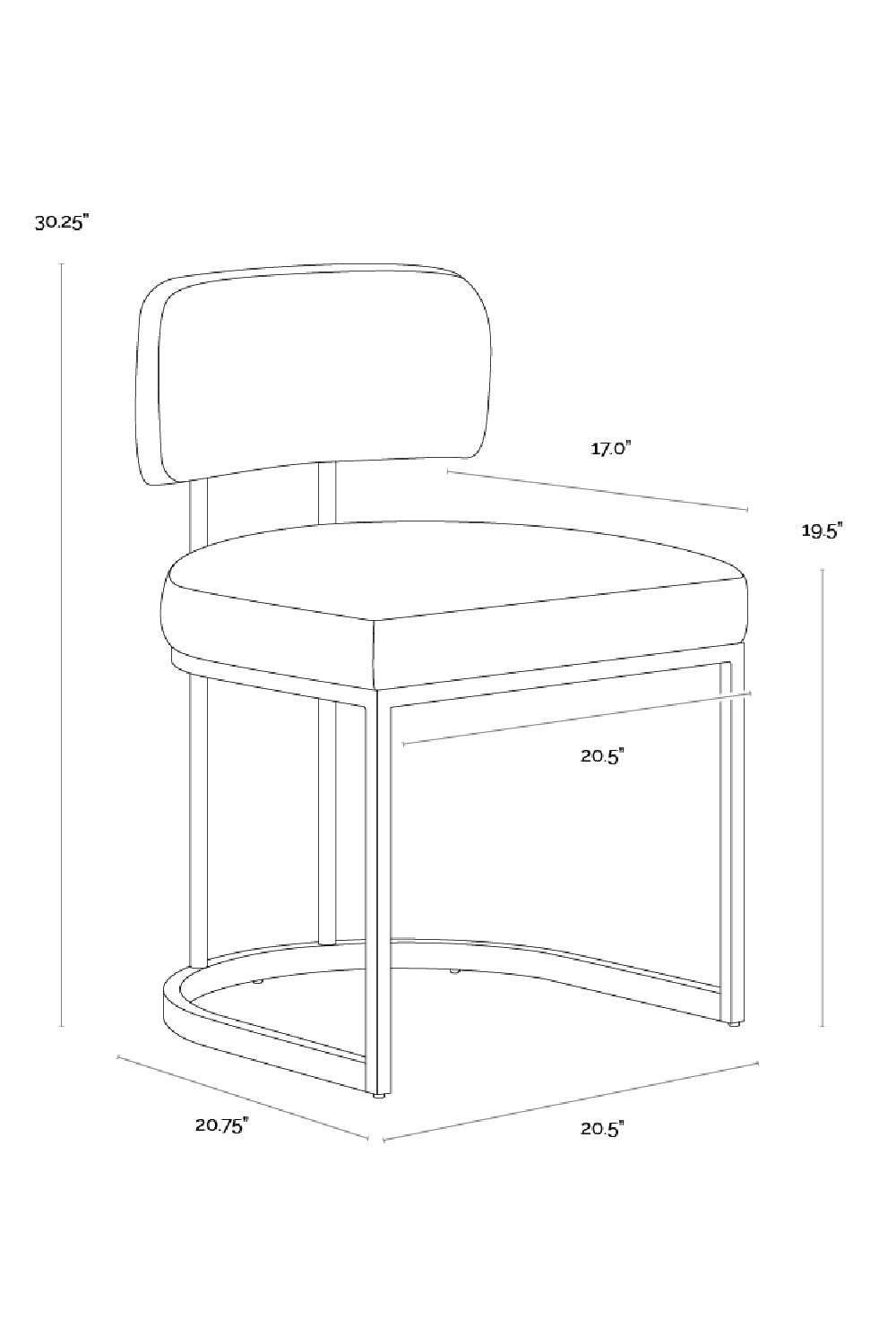 Two-Toned Cantilevered Dining Chair by Splendido Larissa, alternate view 27