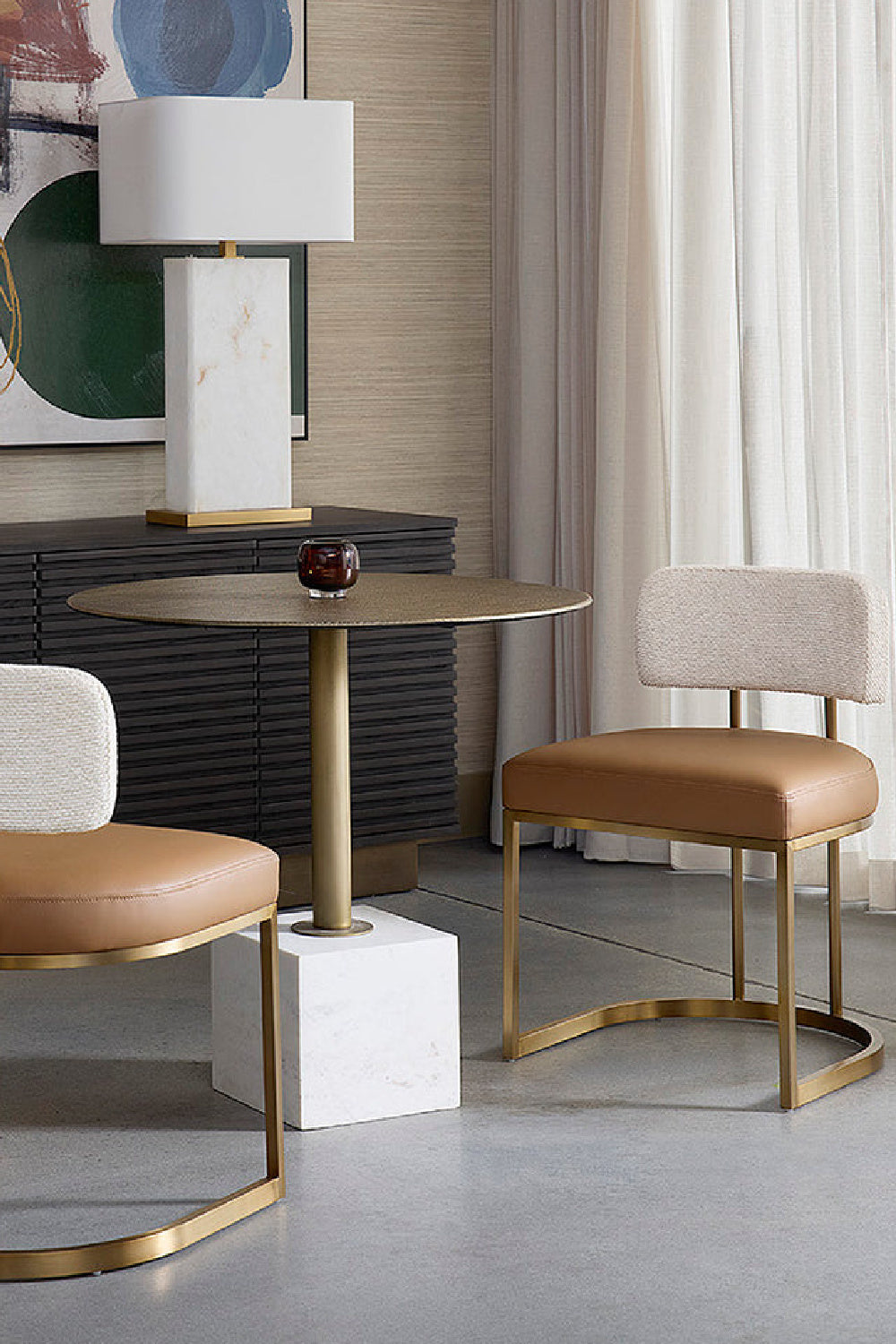 Two-Toned Cantilevered Dining Chair by Splendido Larissa, alternate view 12