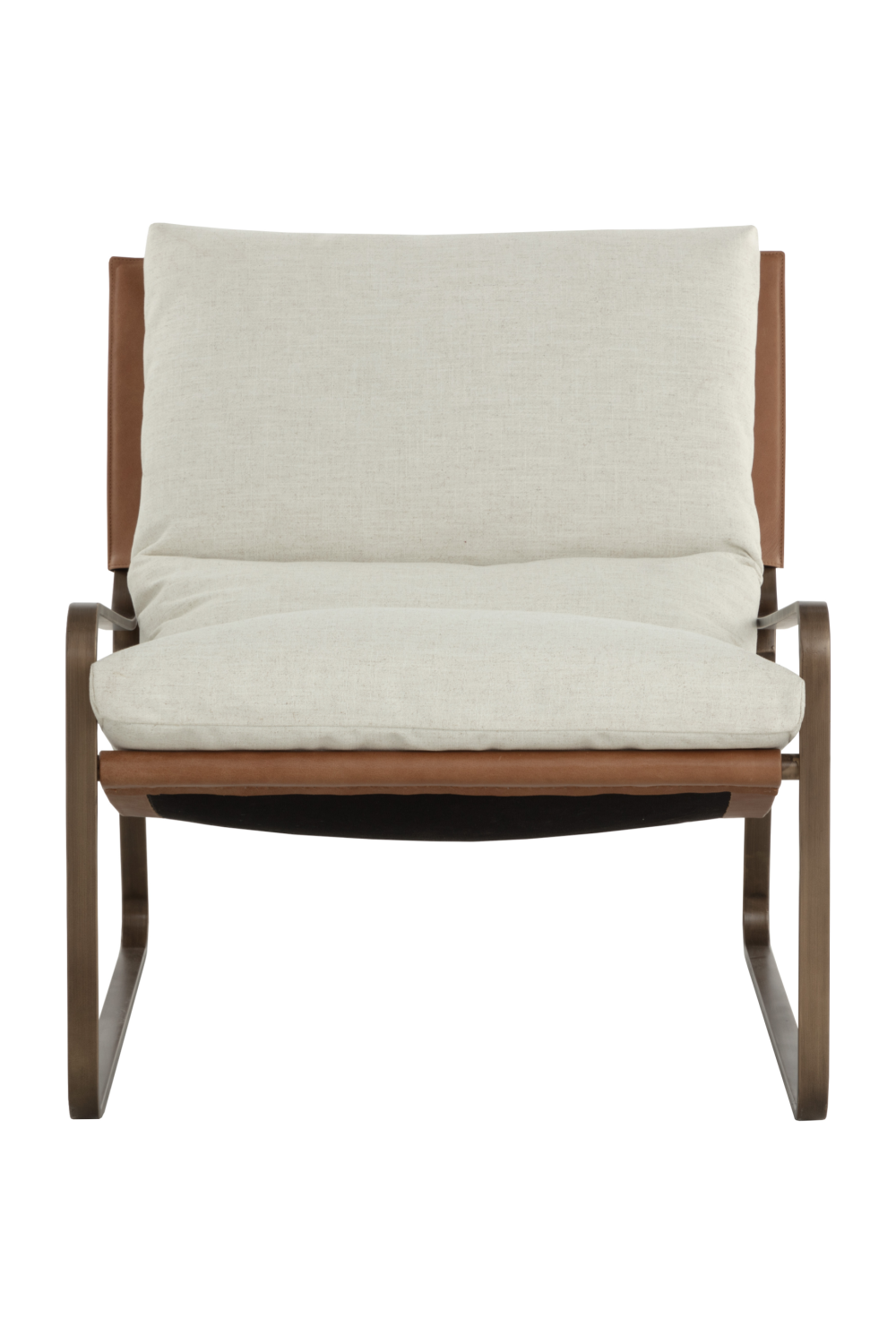 White Linen Scooped Lounge Chair by Splendido Zancor Accent Chair, alternate view 3