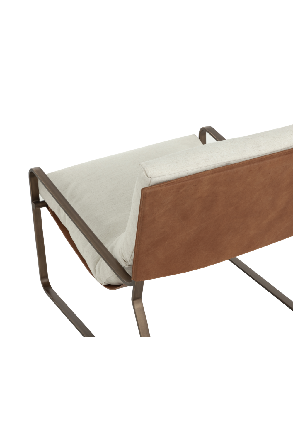 Modern European furniture - White Linen Scooped Lounge Chair - www.oroa.com