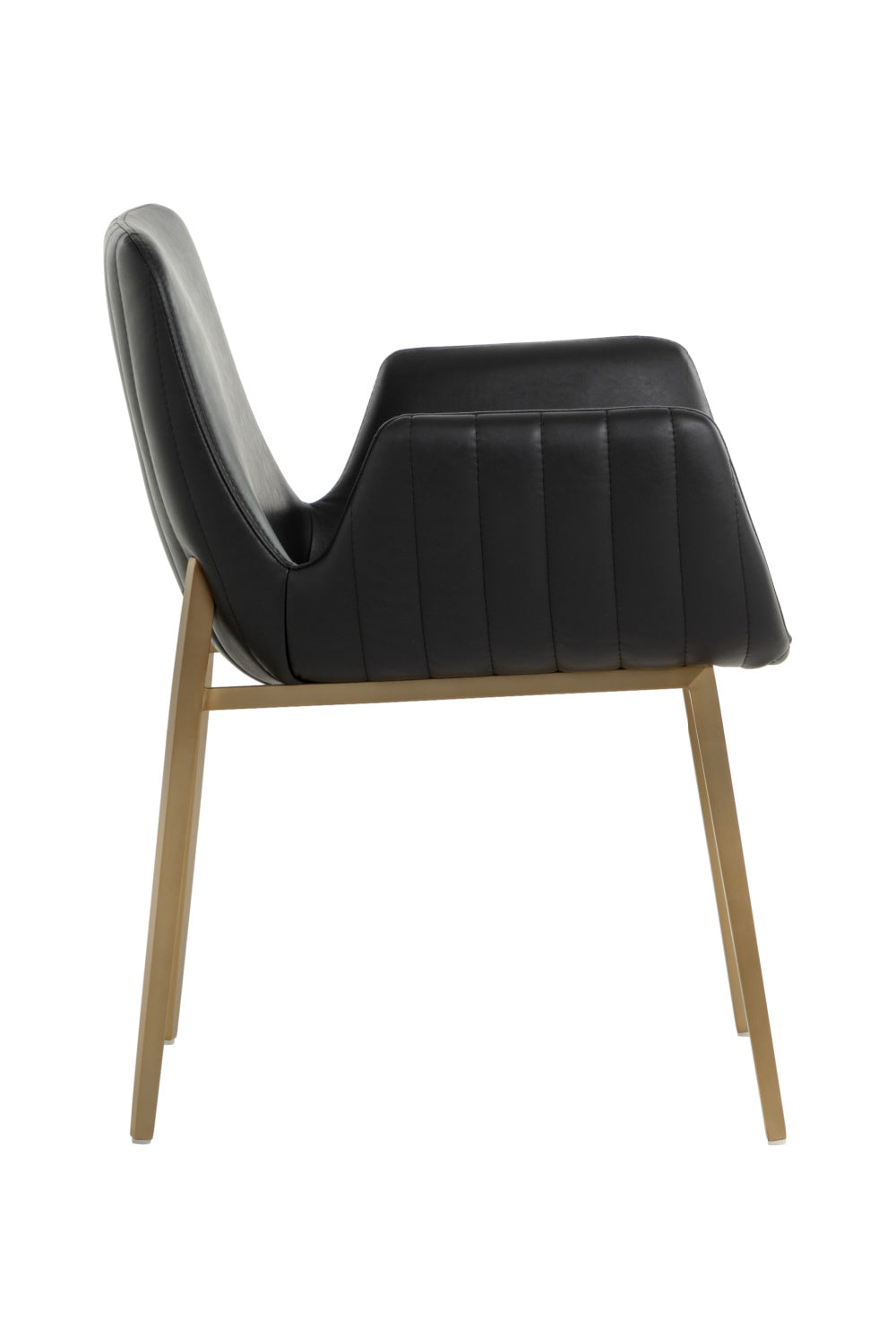 Leather Look Scooped Dining Armchair by Splendido Lucano Dining Chair, alternate view 10