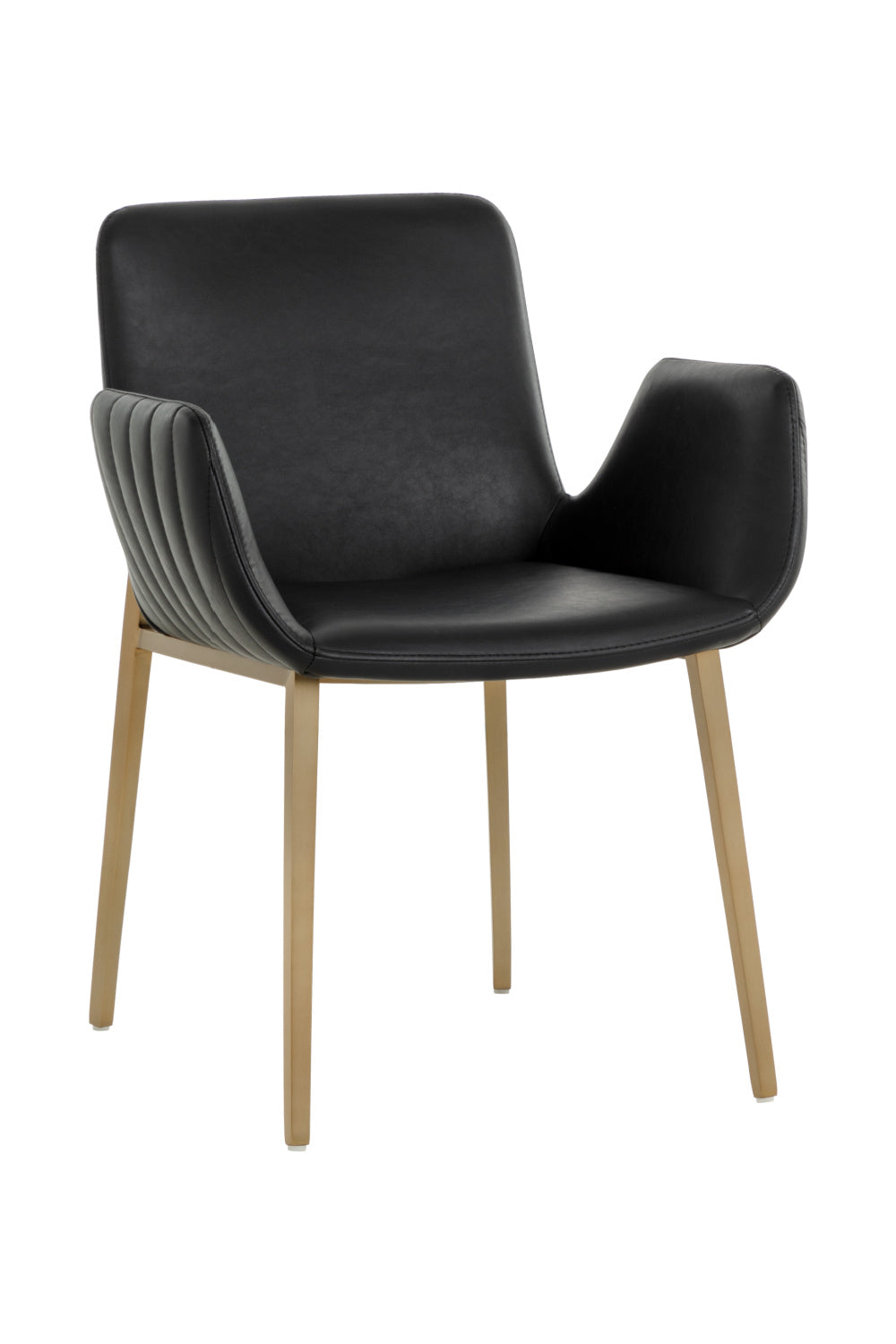 Leather Look Scooped Dining Armchair by Splendido Lucano Dining Chair, alternate view 8