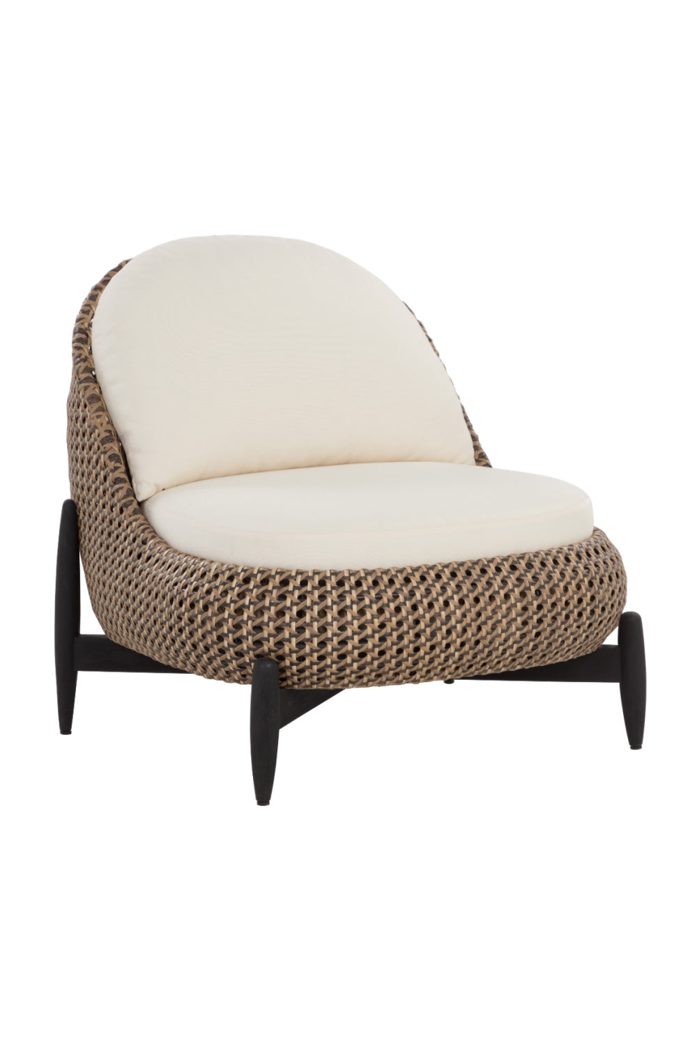 Padded Wicker Outdoor Lounge Chair by Splendido Carilo