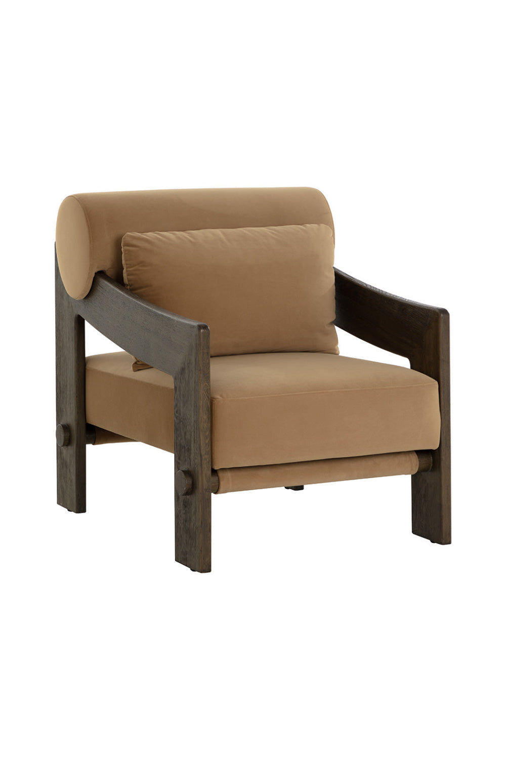 Brown Fabric Lounge Chair by Splendido Reizo Accent Chair