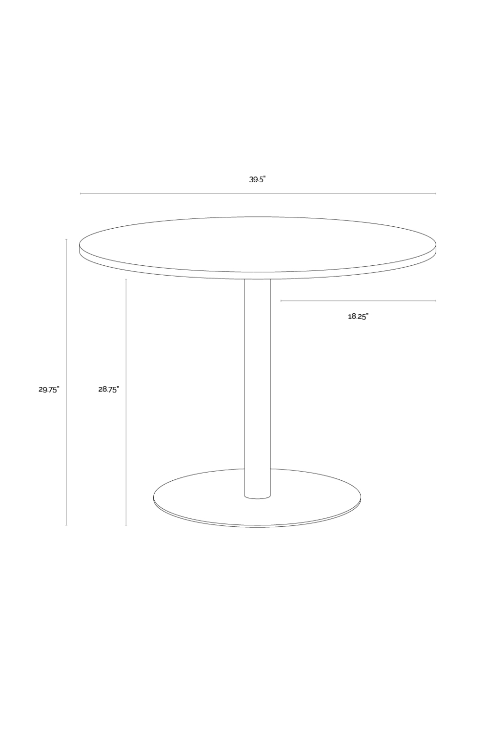 White Marble Round Bistro Table by Splendido Iska Dining Table, alternate view 9