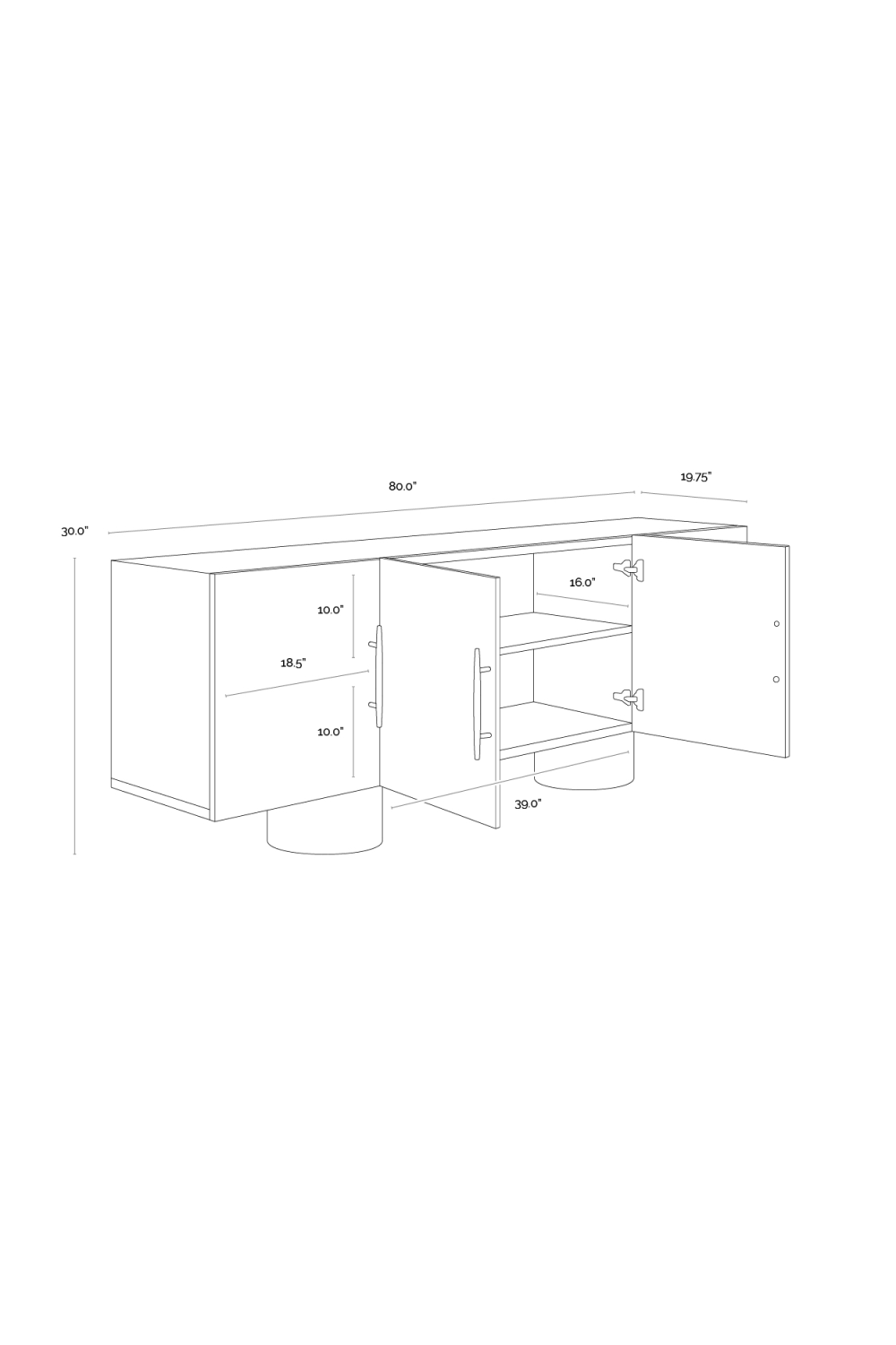 Maple Burl 4-Door Sideboard by Splendido Kresteven, alternate view 9