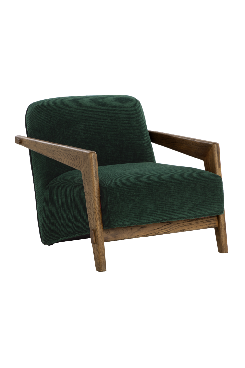 Brown Oak Framed Lounge Chair by Splendido Bosco Accent Chair, alternate view 11