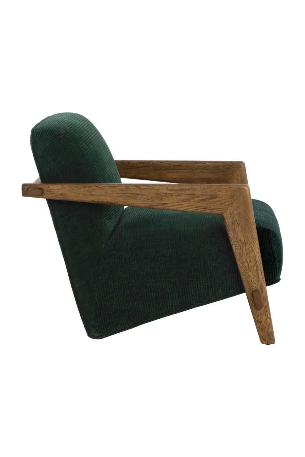 Brown Oak Framed Lounge Chair by Splendido Bosco Accent Chair, alternate view 14