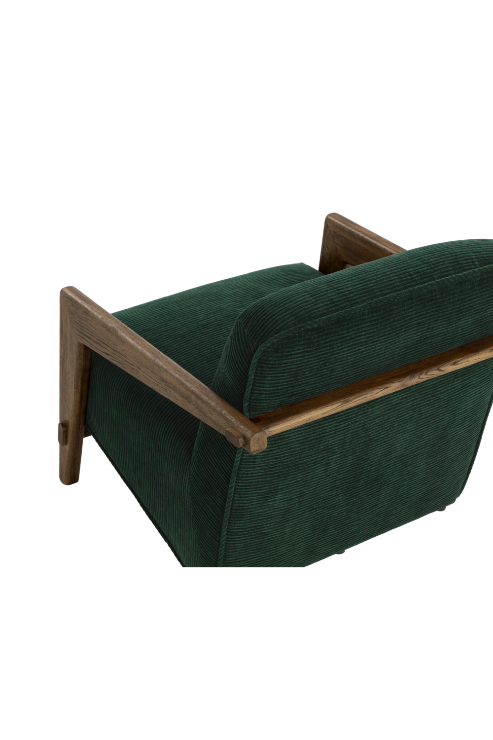 Brown Oak Framed Lounge Chair by Splendido Bosco Accent Chair, alternate view 16