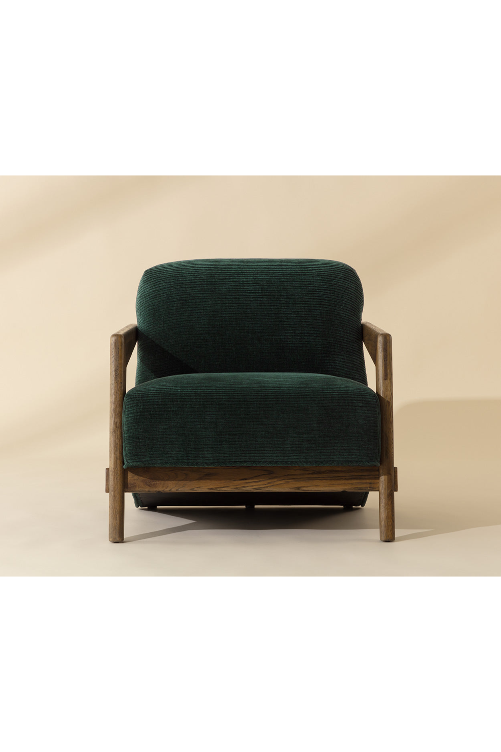 Brown Oak Framed Lounge Chair by Splendido Bosco Accent Chair, alternate view 17