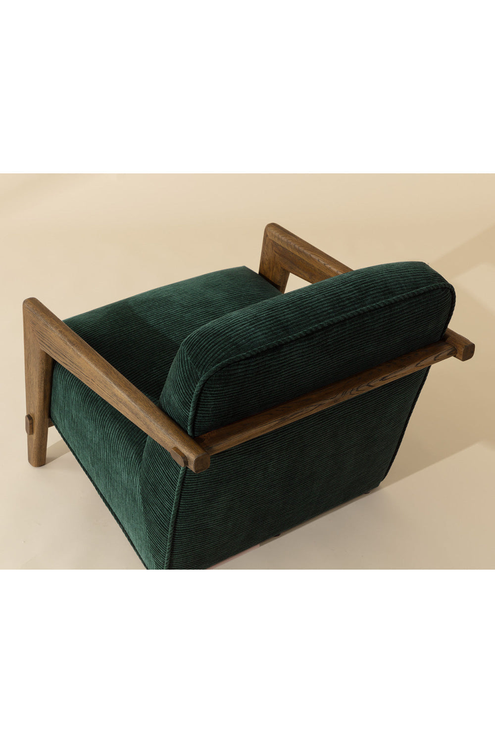 Brown Oak Framed Lounge Chair by Splendido Bosco Accent Chair, alternate view 19