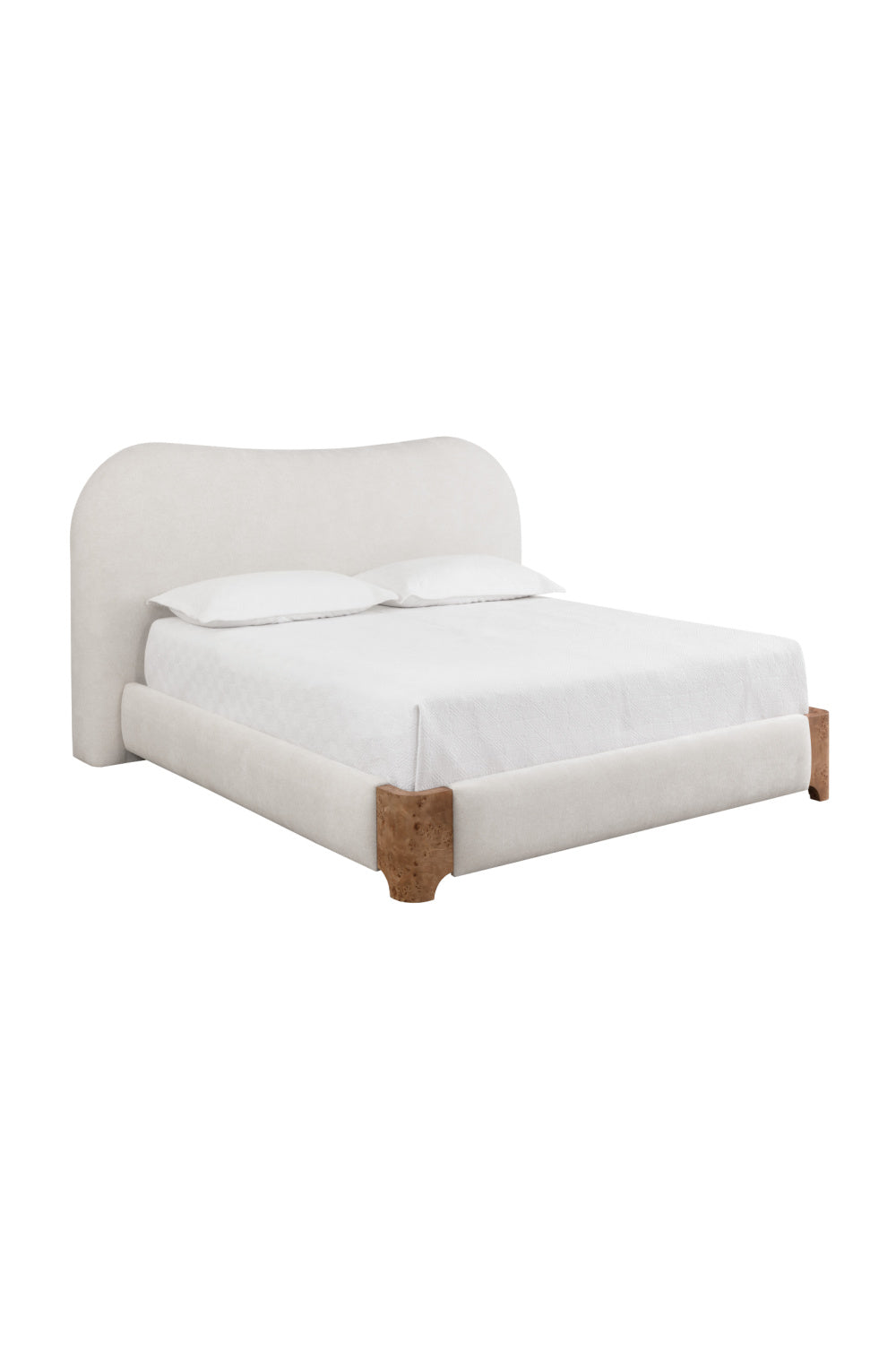 White Curved King Bed | Splendido Knowles | Oroa.com