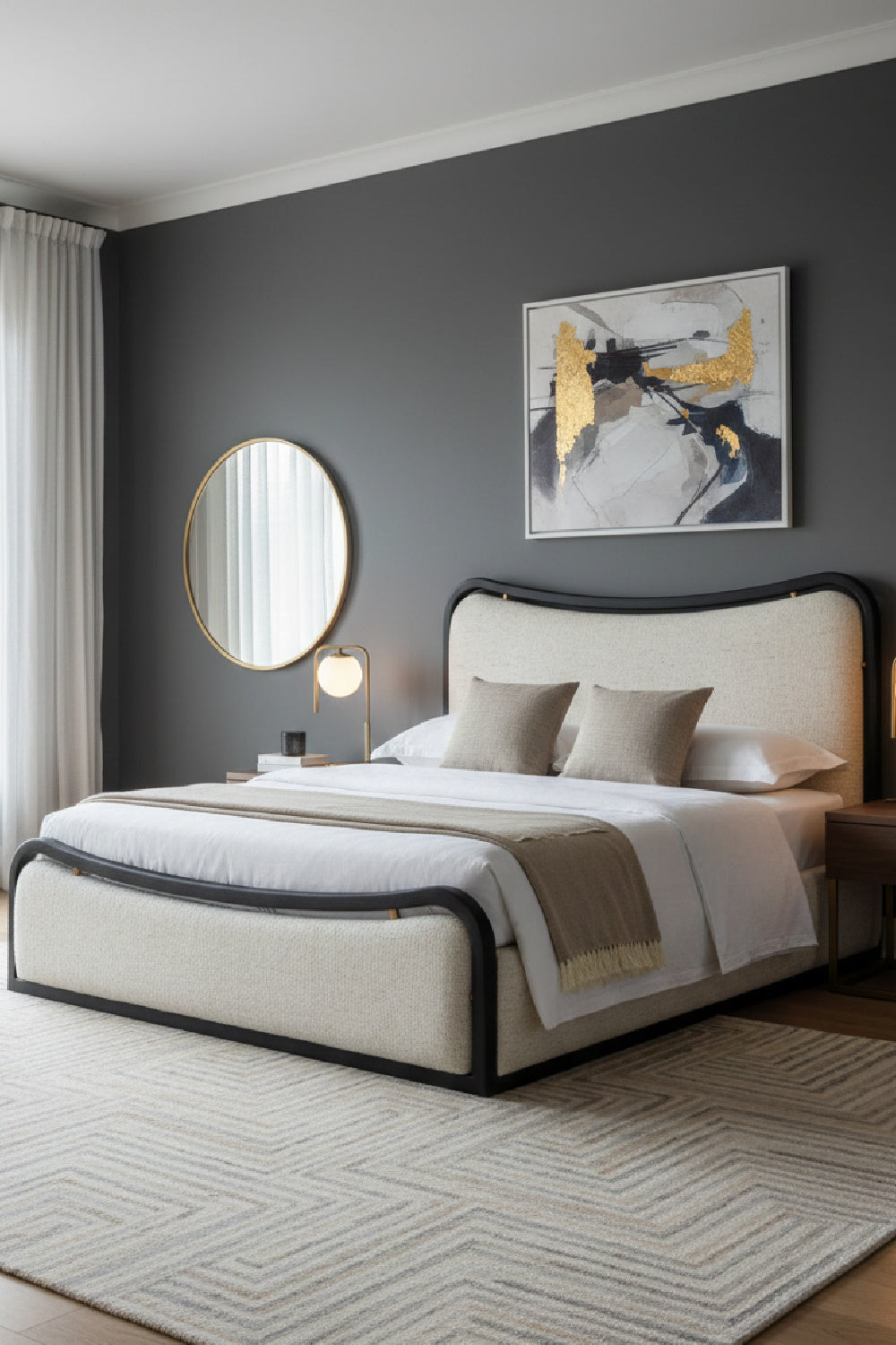 Boucle King Bed by Splendido Junia, alternate view 2