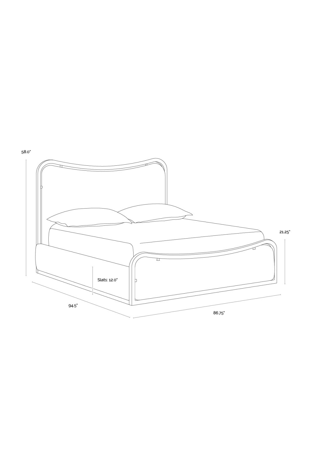 Boucle King Bed by Splendido Junia, alternate view 5