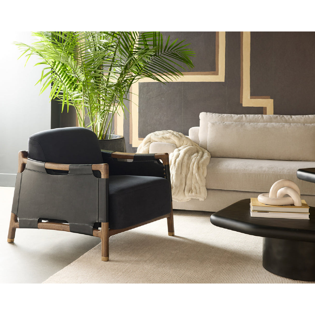 Modern European furniture - Solid Oak Framed Lounge Chair - www.oroa.com