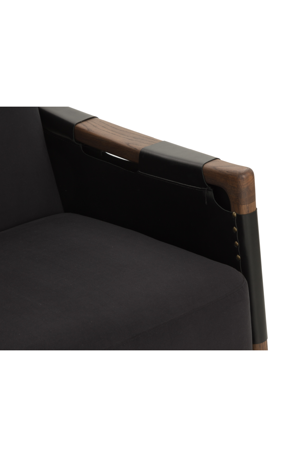 Solid Oak Framed Lounge Chair by Splendido Calloway Accent Chair, alternate view 6