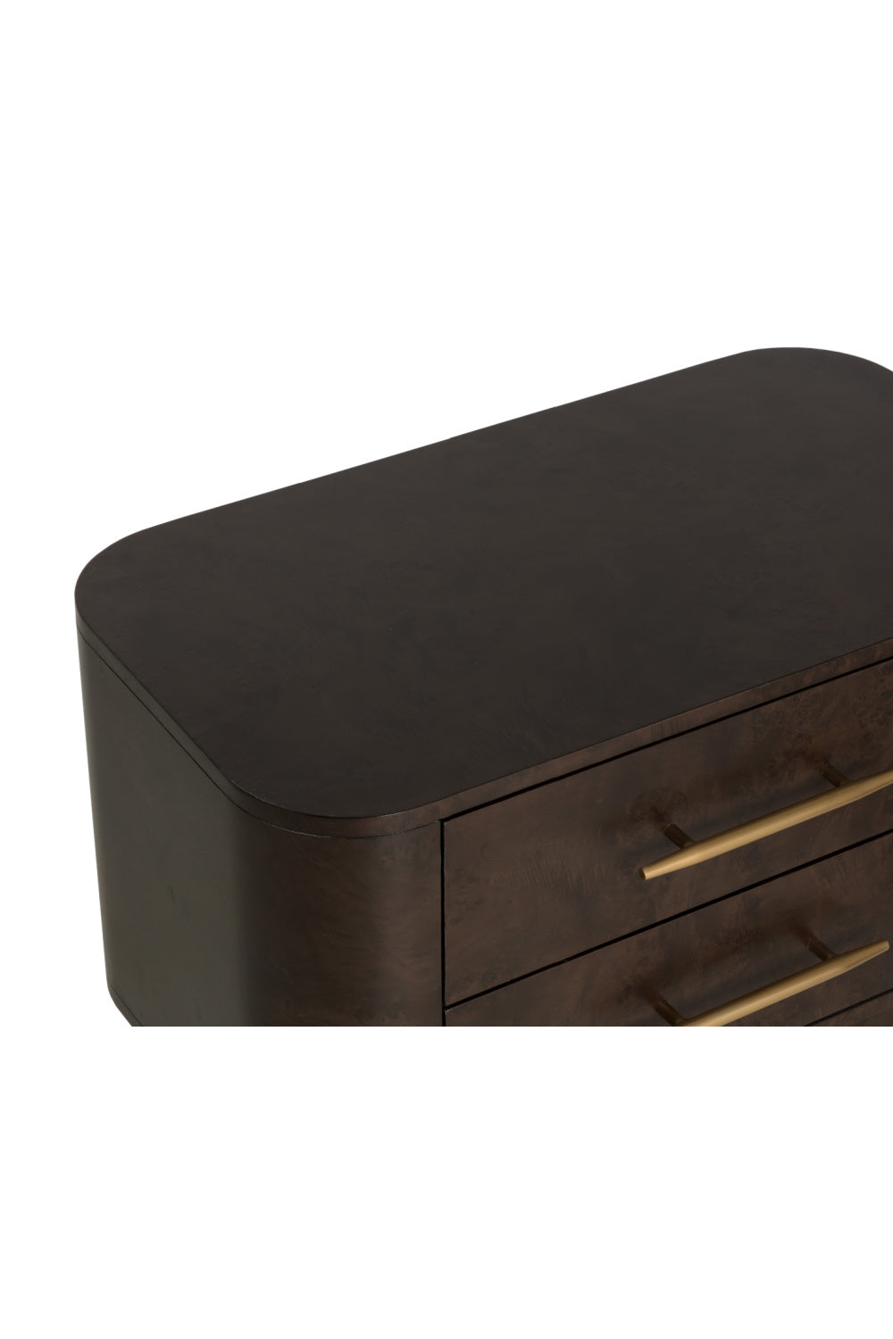 Brown Burl Veneer 2-Drawer Nightstand by Splendido Ezekiel, alternate view 6