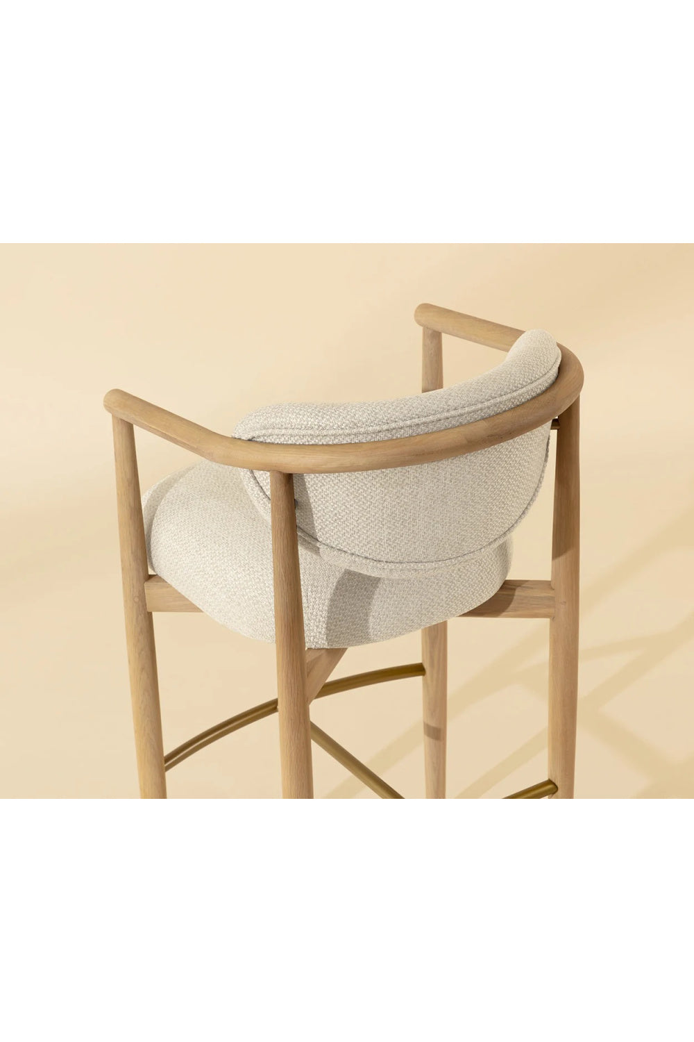 Modern European furniture - Solid Oak Framed Bar Stool - www.oroa.com