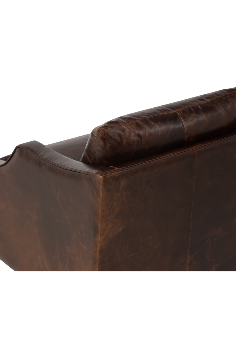 Leather Sloped-Arm Swivel Lounge Chair by Splendido Orwell Accent Chair, alternate view 21