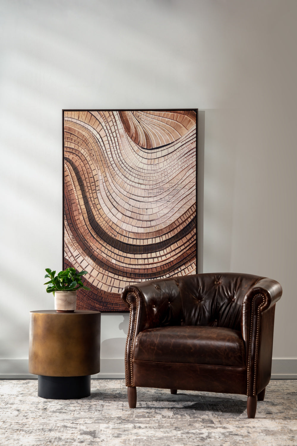Leather Chesterfield Lounge Chair by Splendido Marjorie Accent Chair, alternate view 14