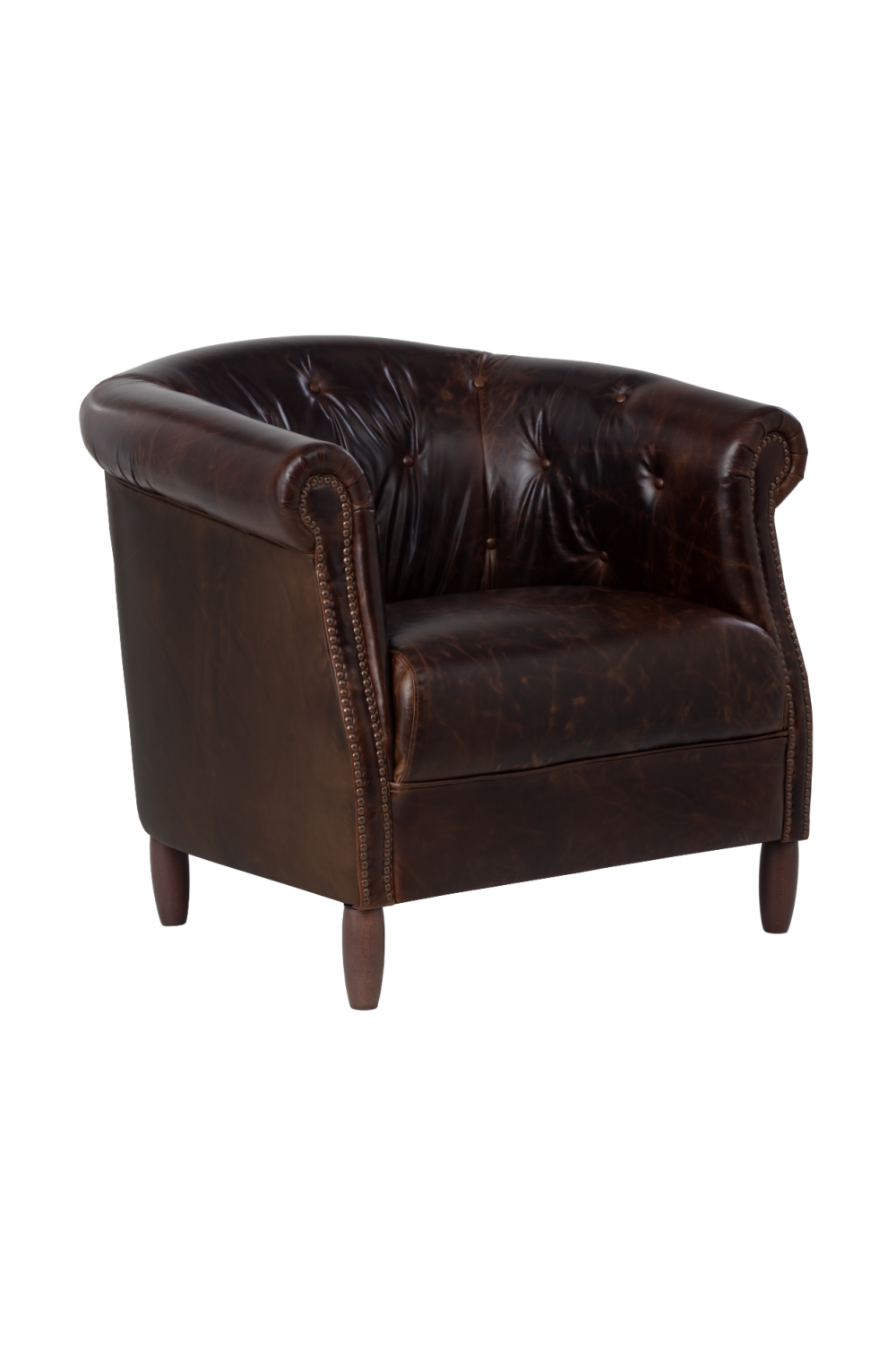 Leather Chesterfield Lounge Chair by Splendido Marjorie Accent Chair, alternate view 13