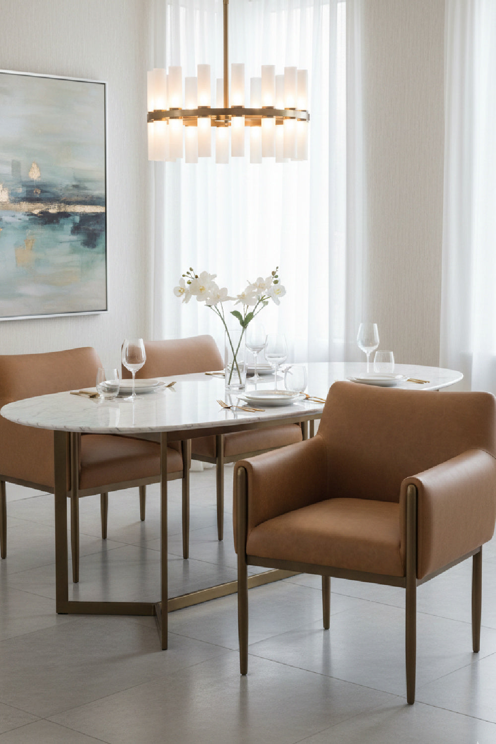 Bronze Legged Dining Armchair by Splendido Olea Dining Chair, alternate view 9