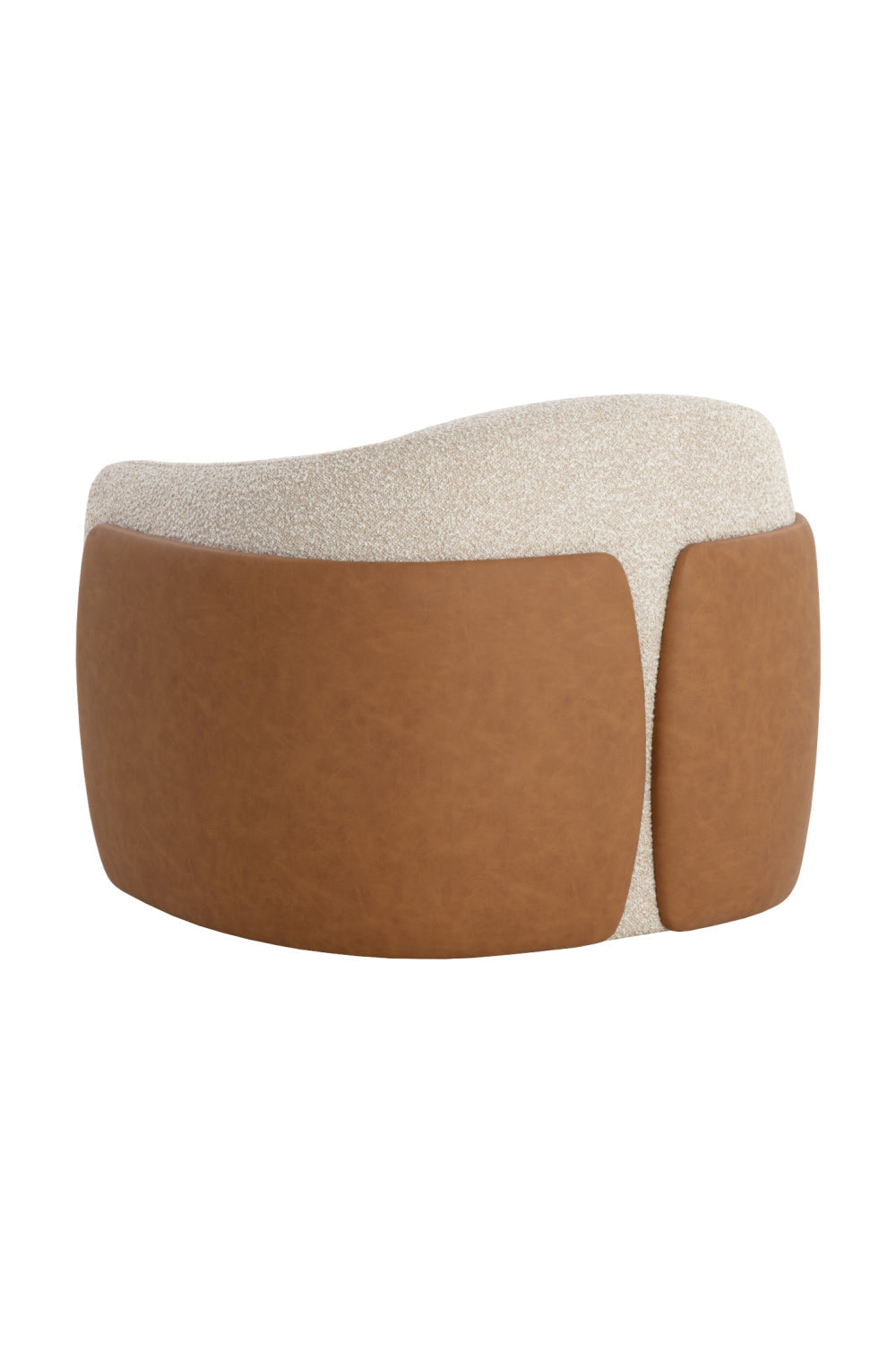 White Textured Swivel Lounge Chair by Splendido Caris Accent Chair, alternate view 5